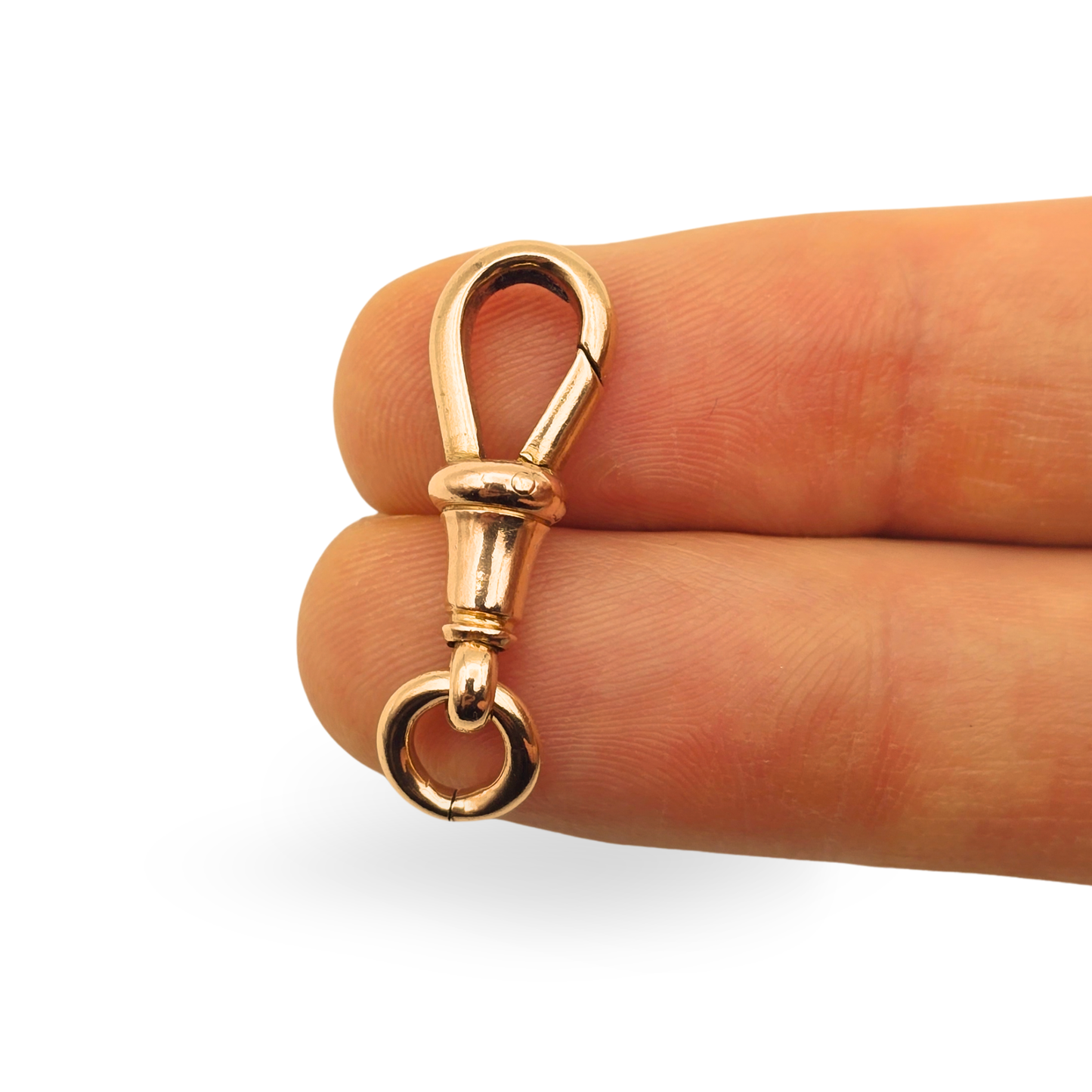 Huge Chunky 9ct Rose Gold Albert Chain Dog Clip, Secure Antique Clasp