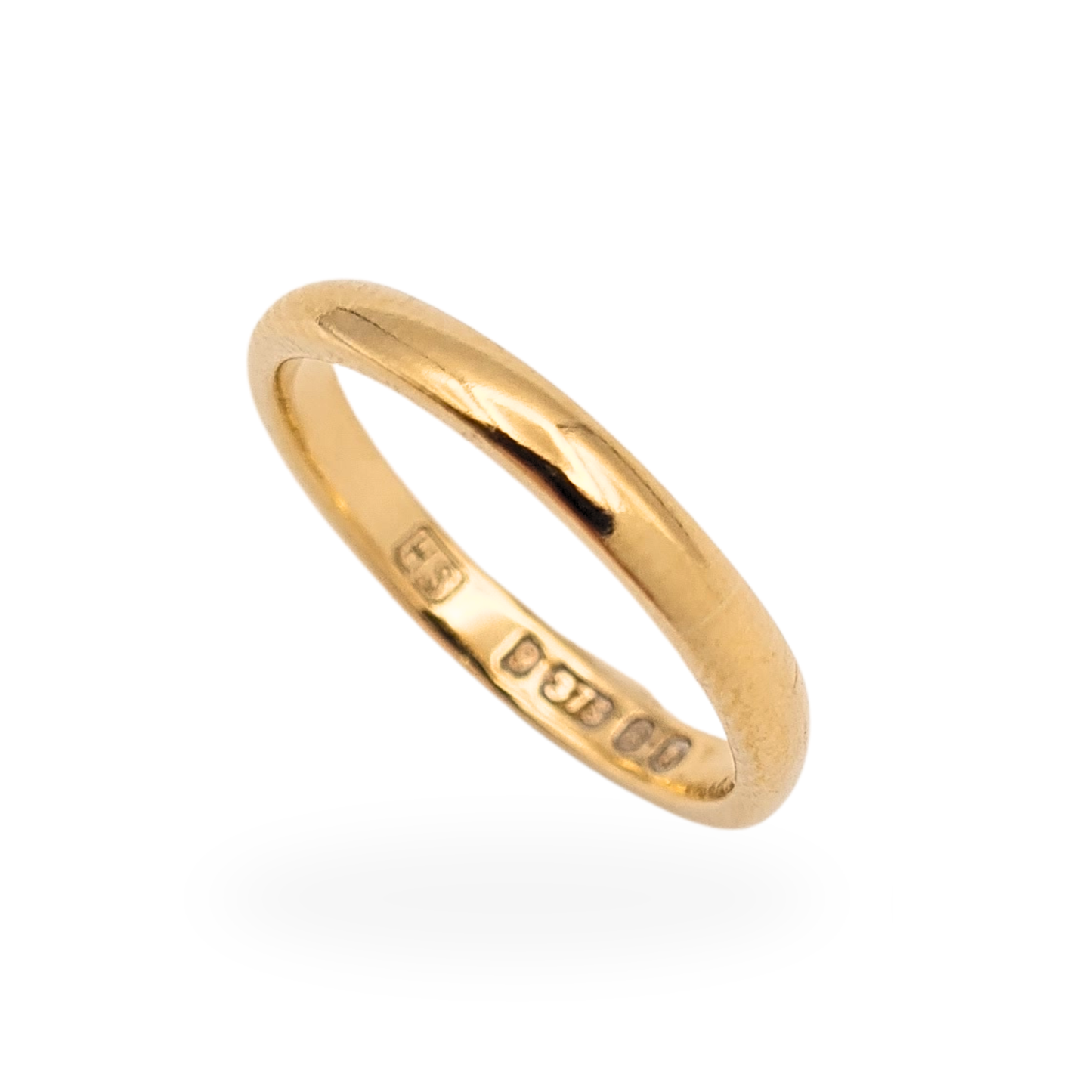 9ct Gold Wedding Band, London 1952  Size I 1/2 US 4 3/4