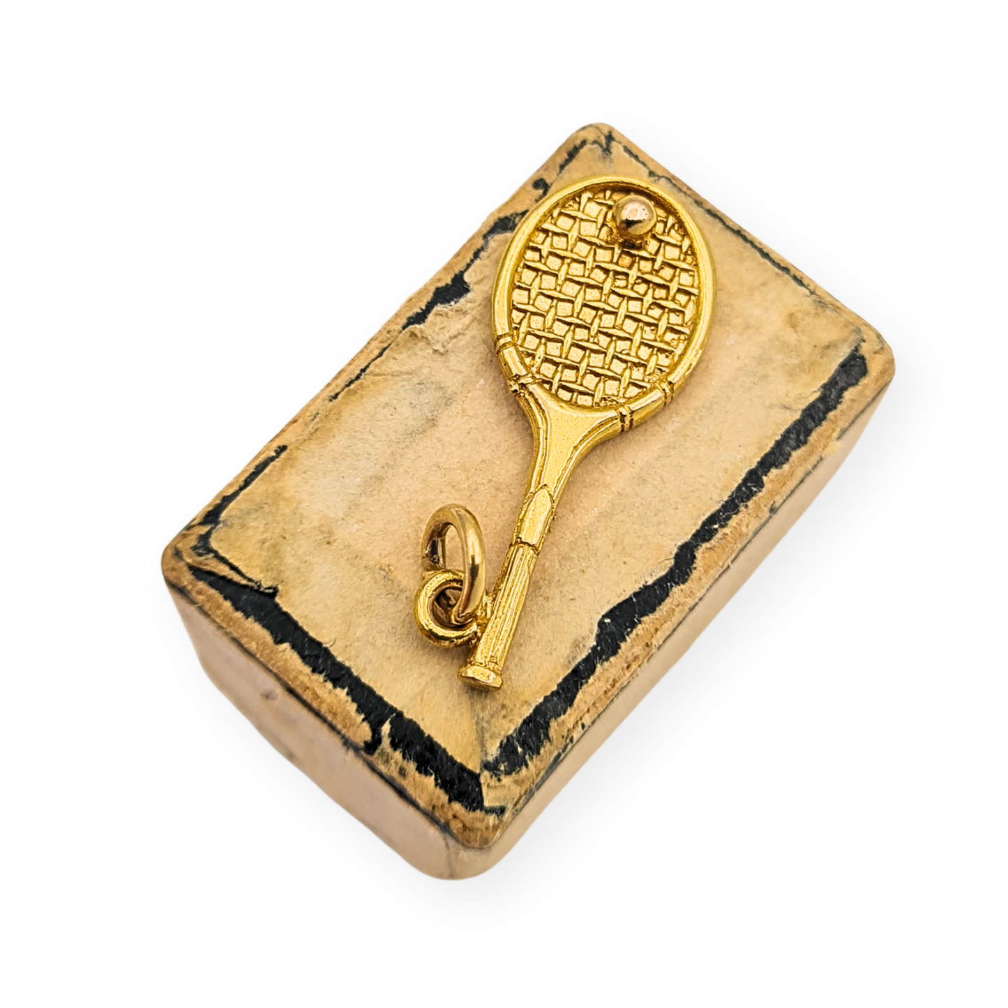 9ct Gold Tennis Racket Charm, Birmingham 1986