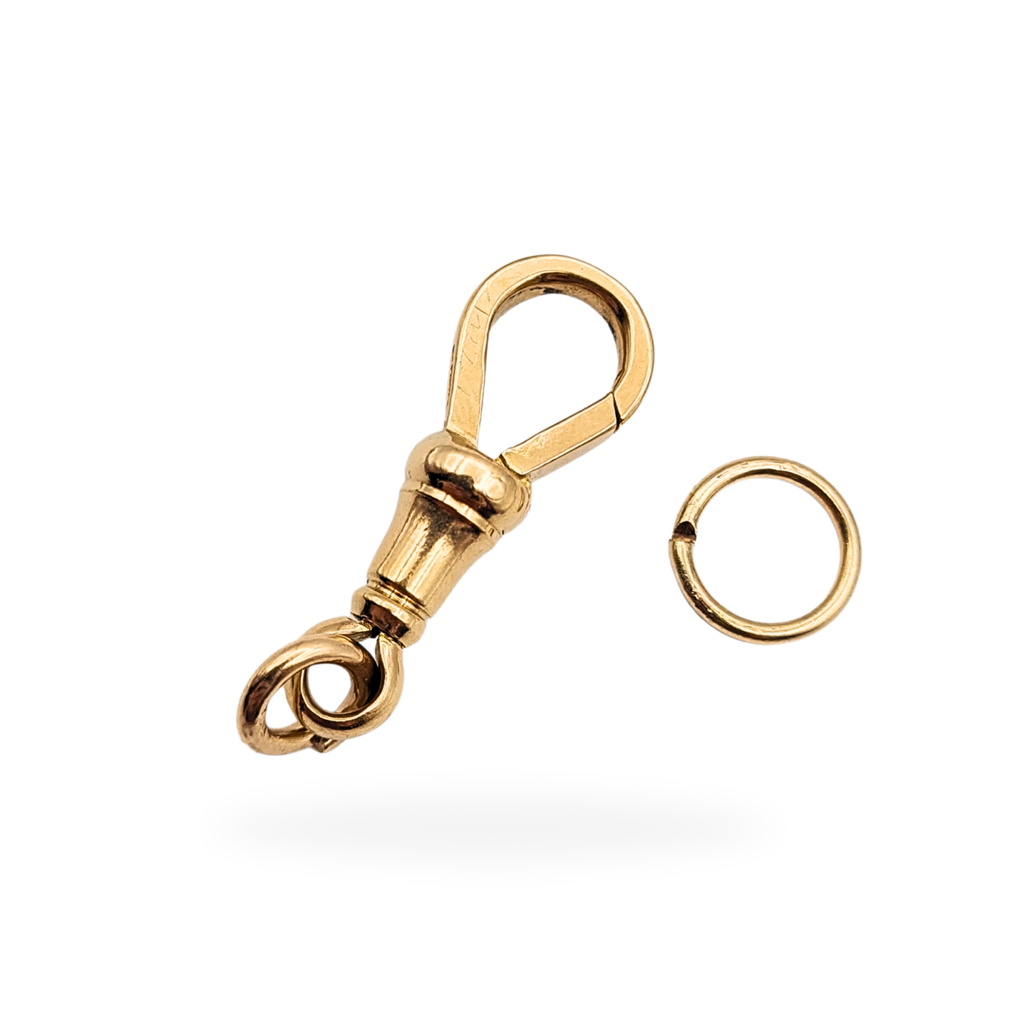 9ct Gold Albert Chain Dog Clip 25mm Vintage