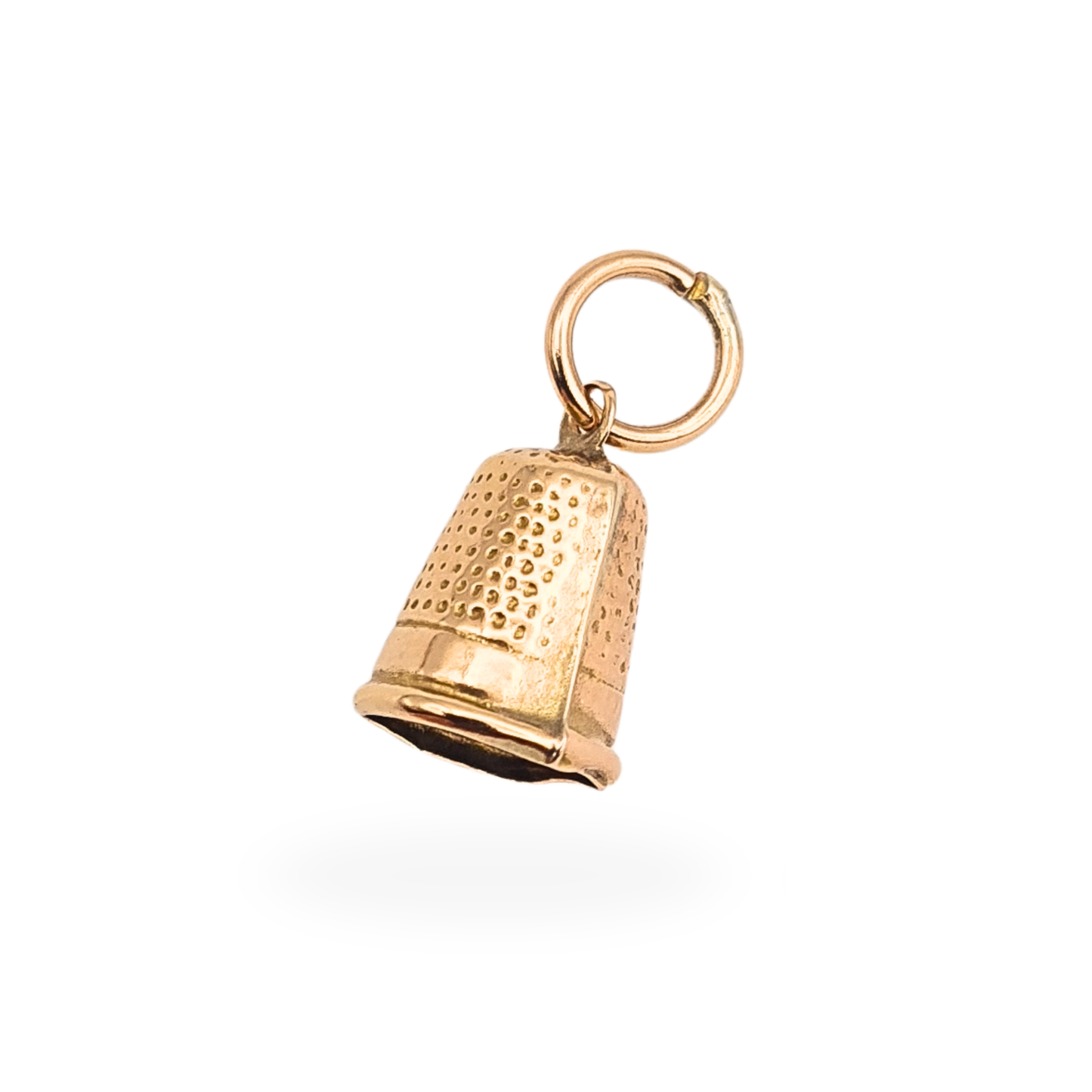 9ct Gold Tiny Thimble Charm Sewing Pendant