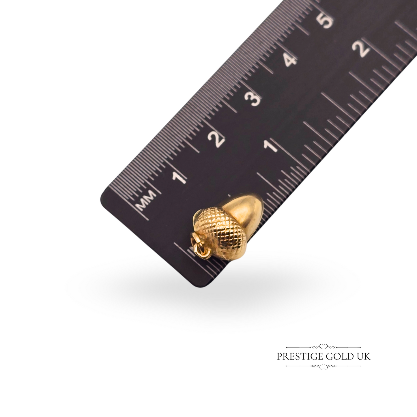 9ct Gold Acorn Charm, Fully Hallmarked London 1989, Small Hollow Pendant Acorn (Copy)