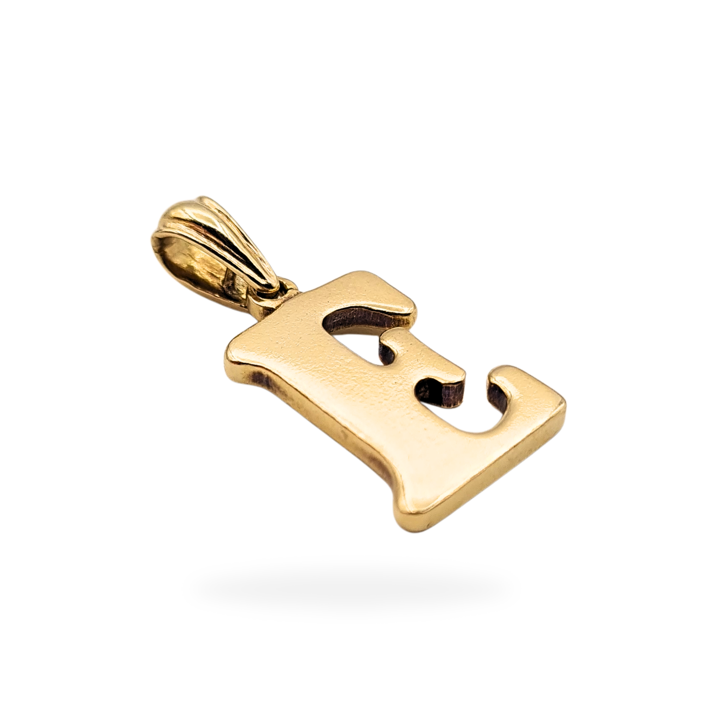 9ct Gold Letter E Pendant, Birmingham 1994, Large Initial