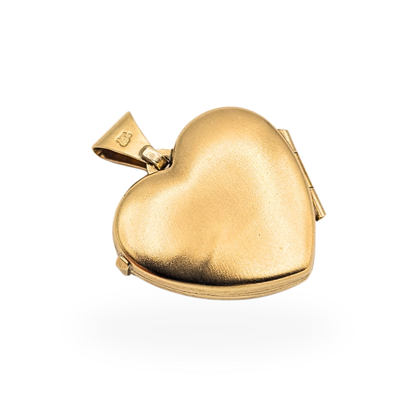 9ct Gold Small Heart Locket Pendant Engraved Floral Fully Hallmarked