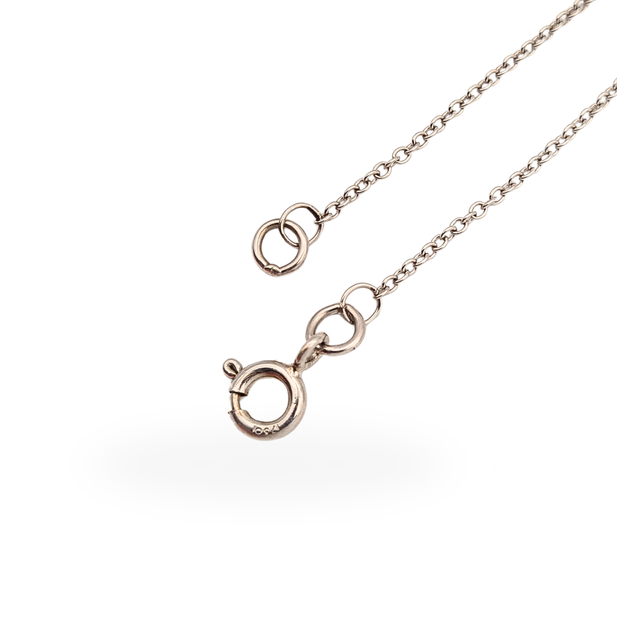 16"  White Gold 18ct  Trace Necklace Chain  British Hallmarked 41cm long