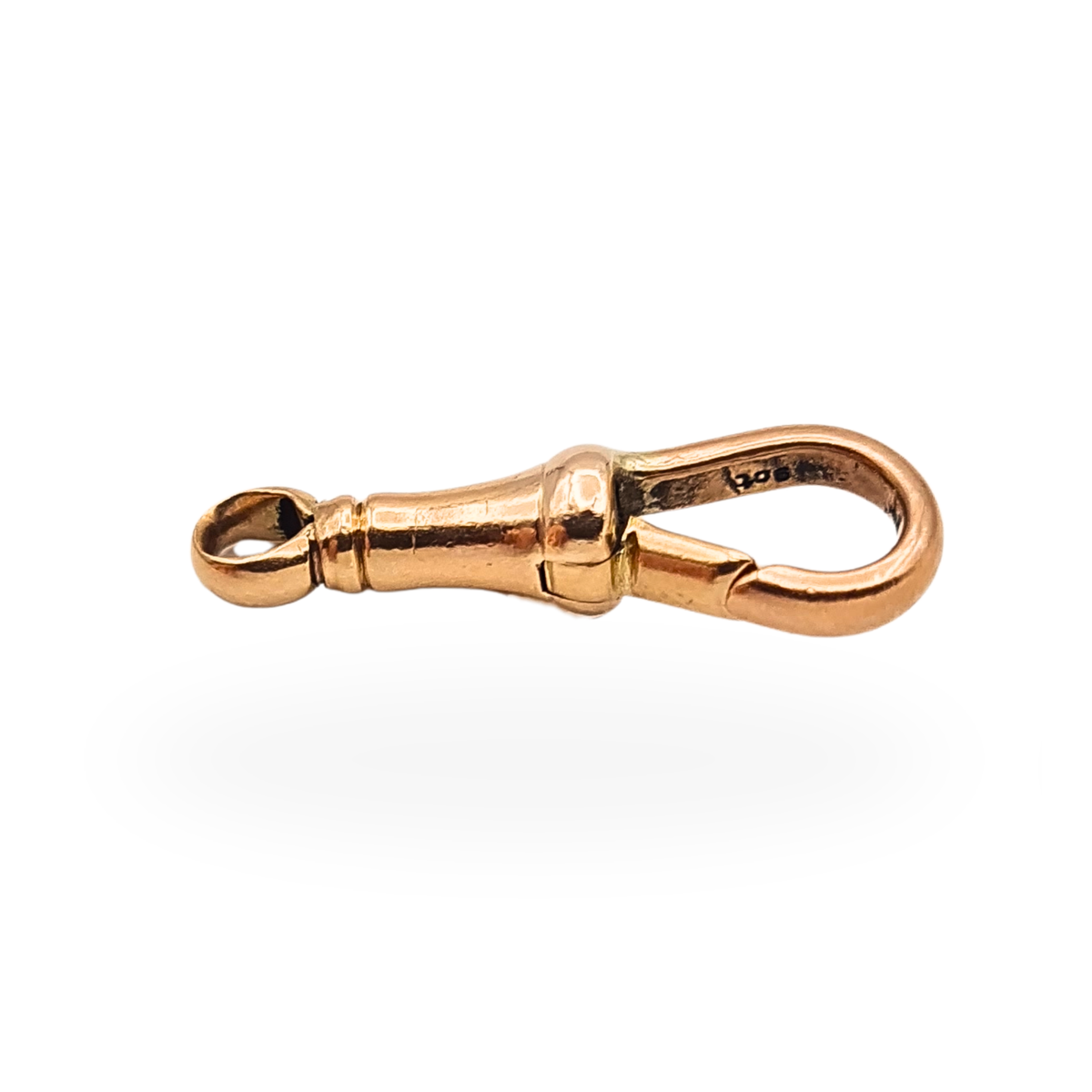9ct Rose Gold Albert Chain Dog Clip Clasp 22mm long.