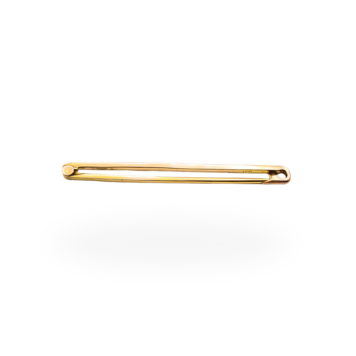 Large Antique 15ct Rose Gold Safety Pin,  Stamped 15ct