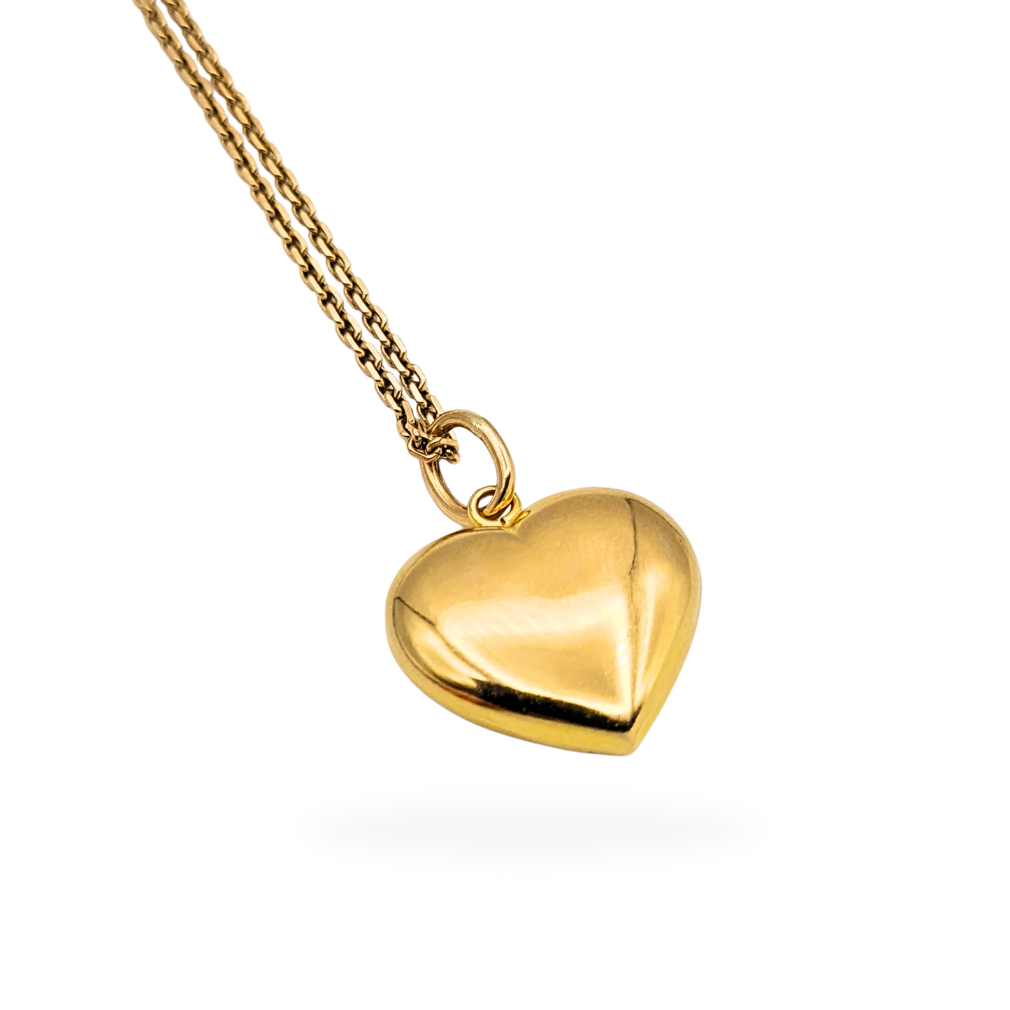 Large 9ct Gold Heart Pendant, Fully Hallmarked, Hollow construction