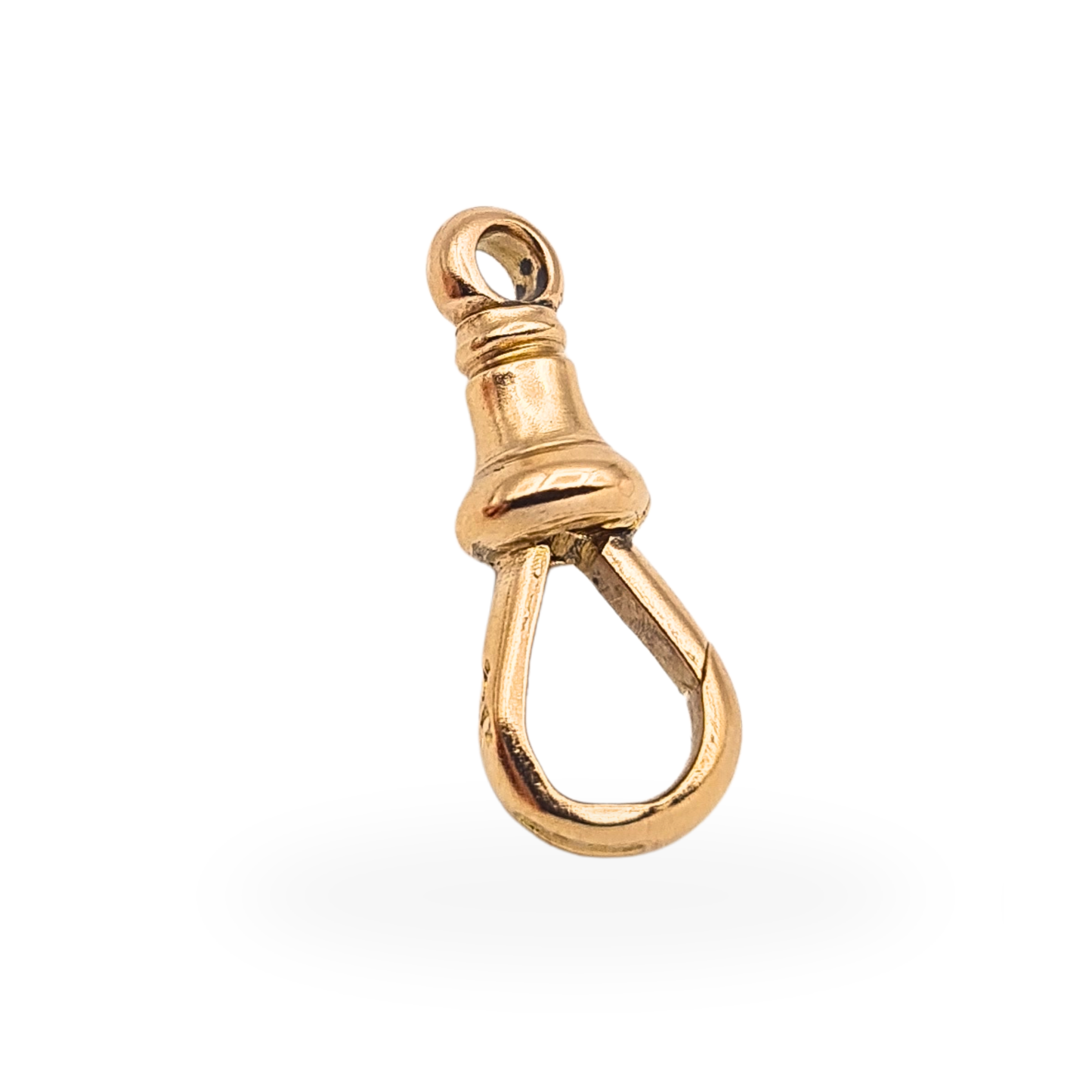 Tiny 9ct Rose Gold Antique Albert Chain Dog Clip Clasp 18mm