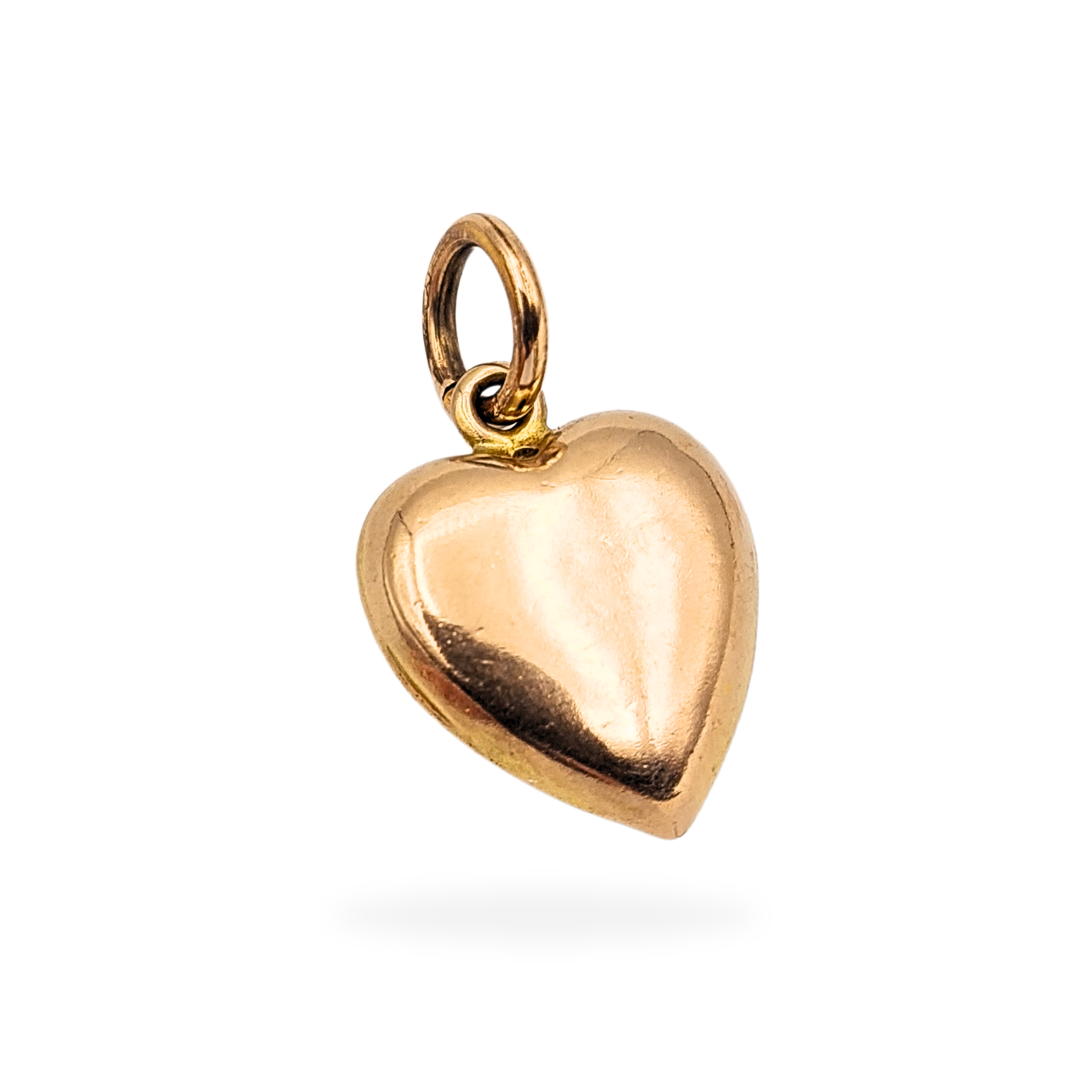 Tiny 9ct Gold Enamel Heart Pendant, Pansy & Pearl Gift