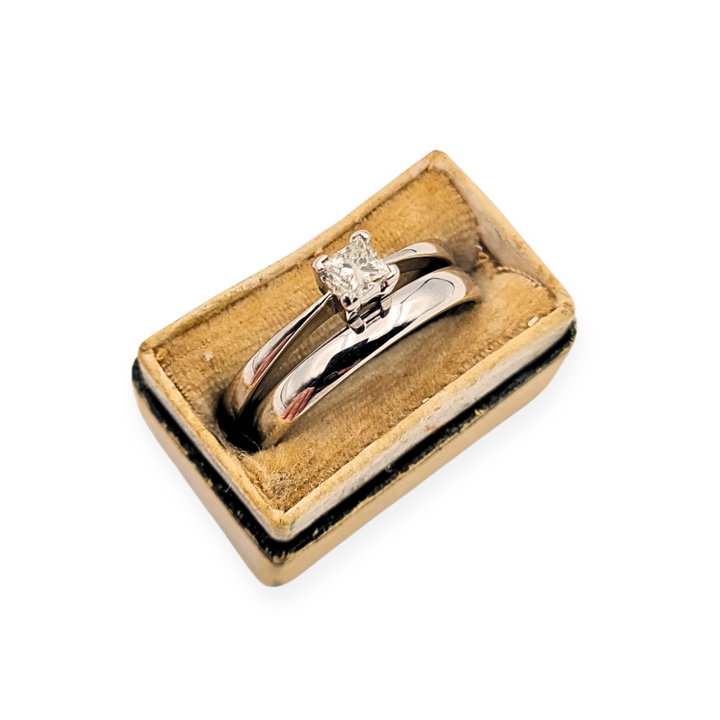 Refurbished 9ct White Gold Diamond Bridal Set Princess Cut