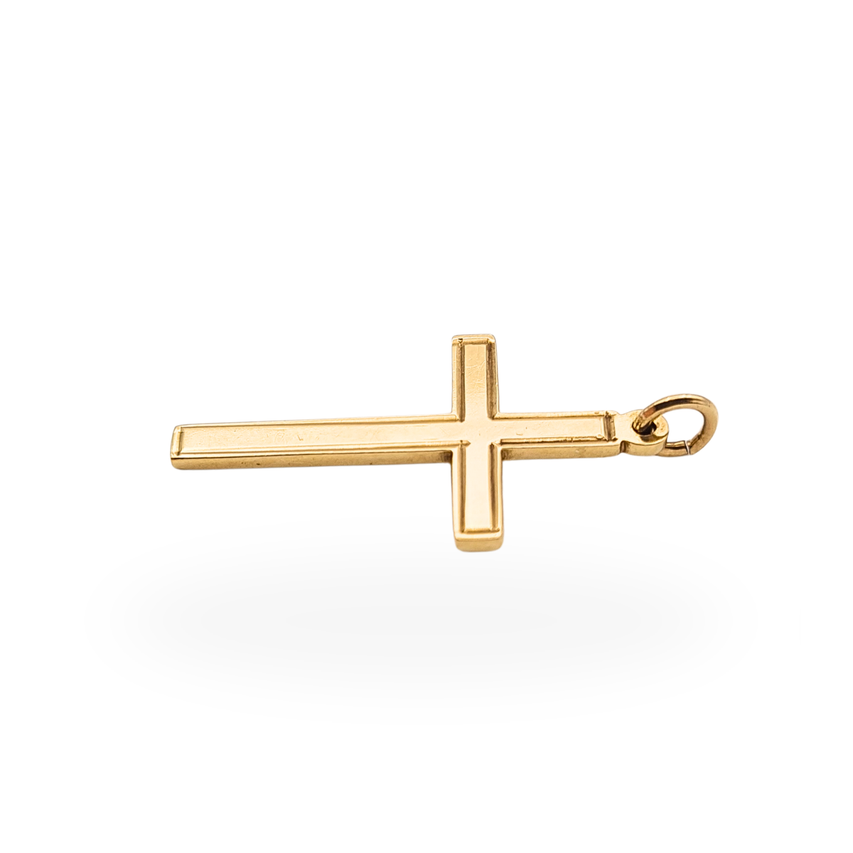 9ct Solid Gold Cross Pendant Christian Crucifix, London 1995 Hallmark
