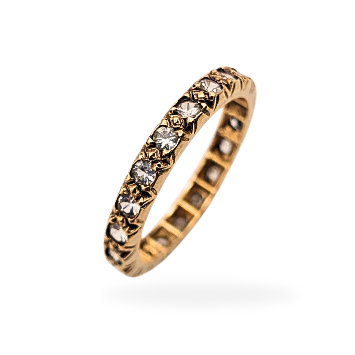 9ct Gold Full Eternity Spinel Ring, UK L 1/2 US 6 1/4