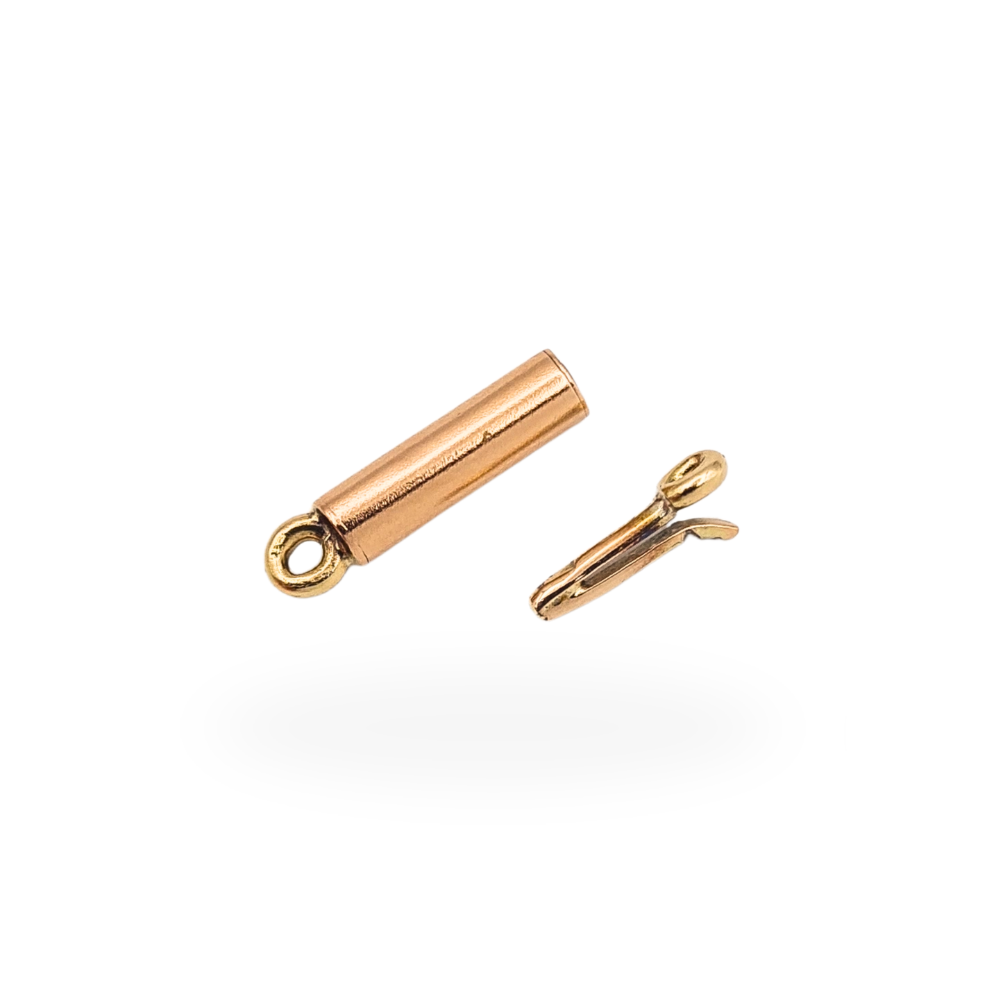 Tiny 9ct Rose Gold Barrel Clasp Necklace Fastener 16mm