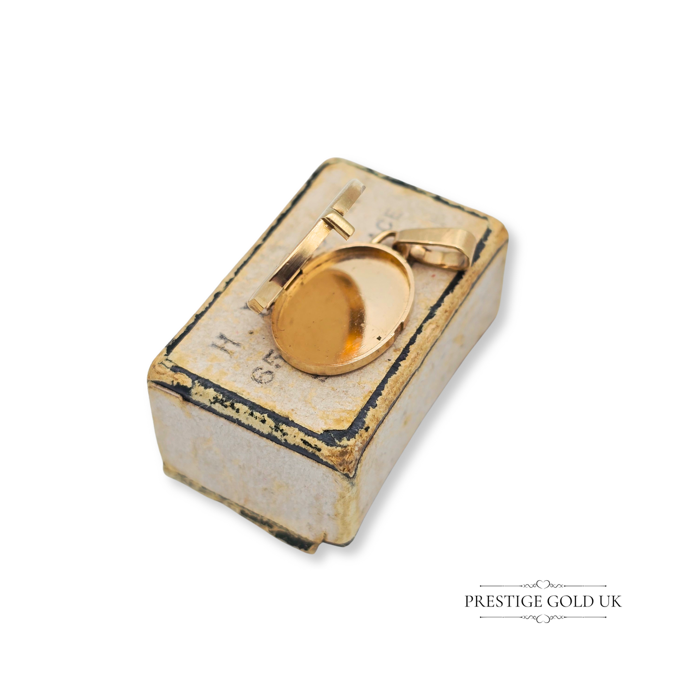 Tiny 9ct Gold  Oval Locket, Lightweight  Opening Pendant, Dainty Gold Charm