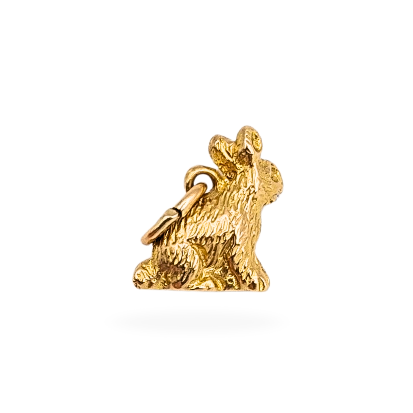 9ct Solid Gold Rabbit Charm, Stamped 9ct, Tiny Bunny Pendant