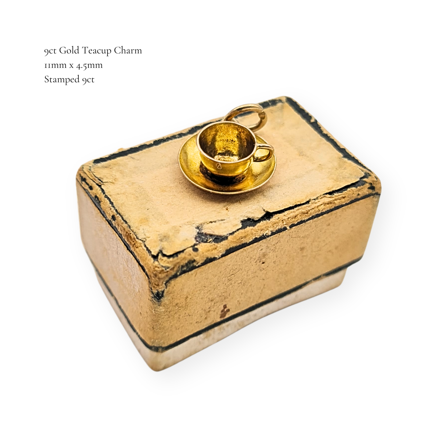 Tiny 9ct Gold Teacup Charm