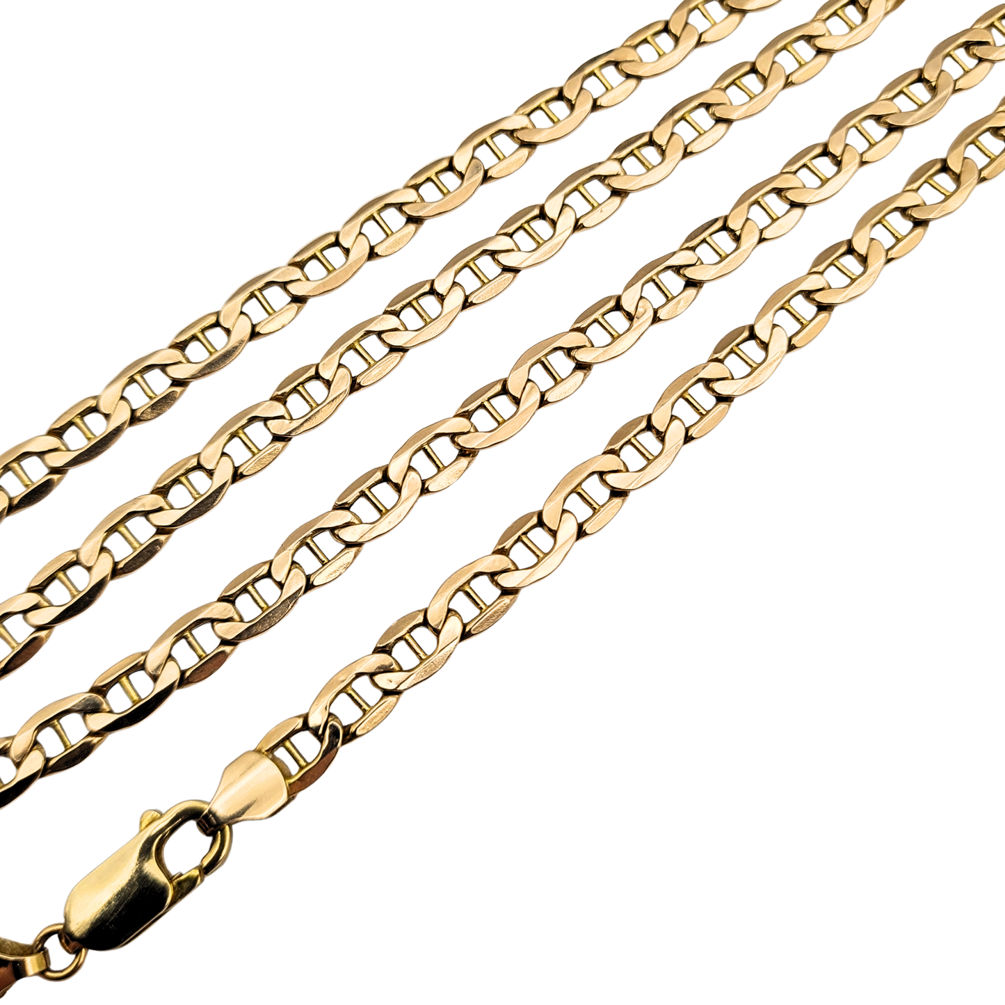 21" Long Large 9ct Gold Anchor Chain Necklace,  Lobster Clasp