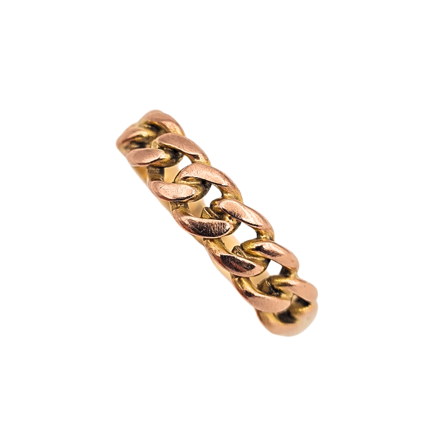 9ct Rose & Yellow Gold Chain Ring, 5mm, UK X US 11 1/2