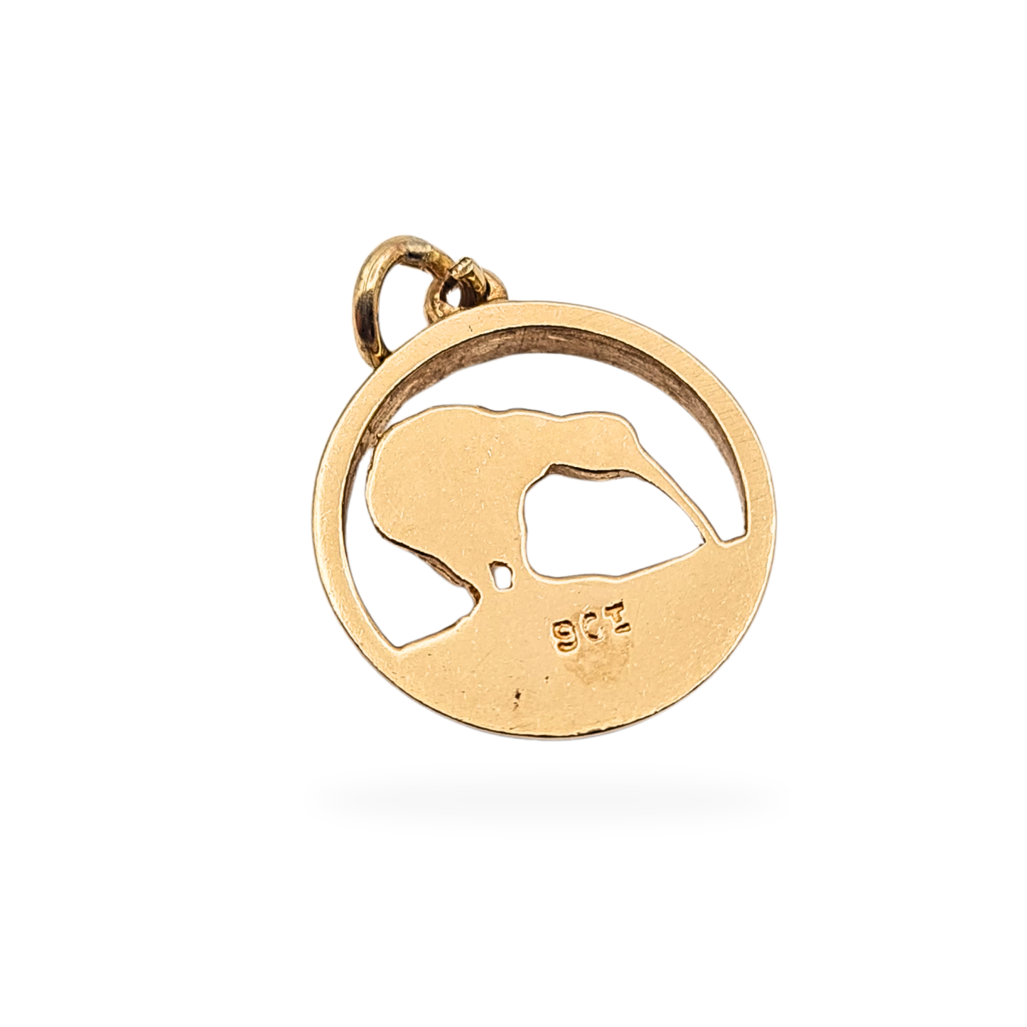 Quality Solid 9ct Gold NZ Kiwi Charm, 13mm Round