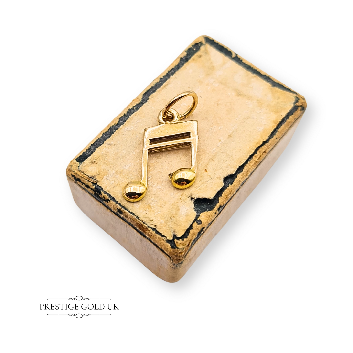 9ct Gold Musical Note Charm, Gold Quaver For Music Lover