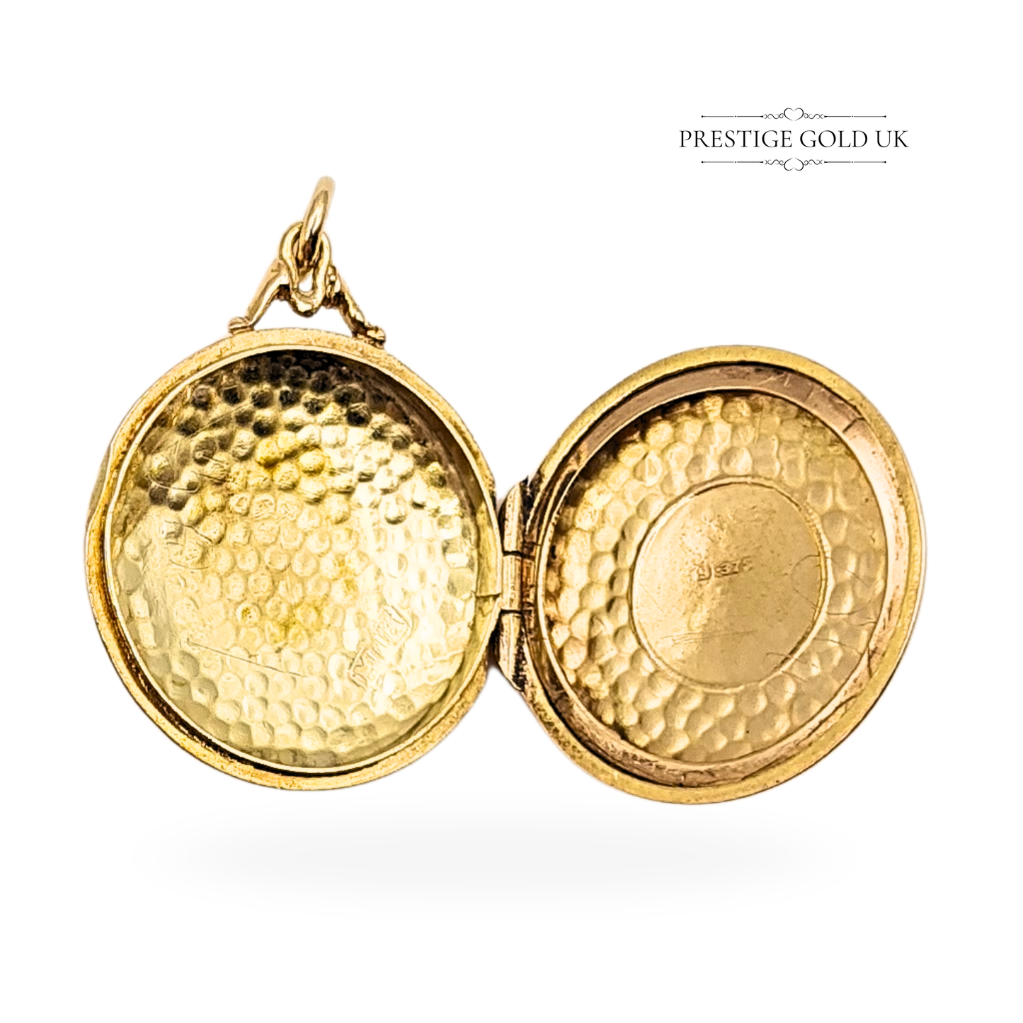 Antique 9ct Gold Hammered Locket, Birmingham 1928, 2.85g