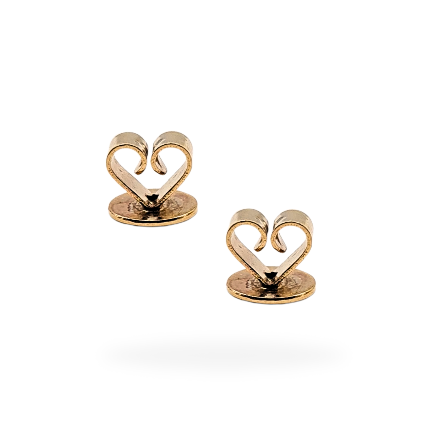 9ct Gold Heart Earring Backs 375 Stamp, Fits 0.8mm Posts Pair