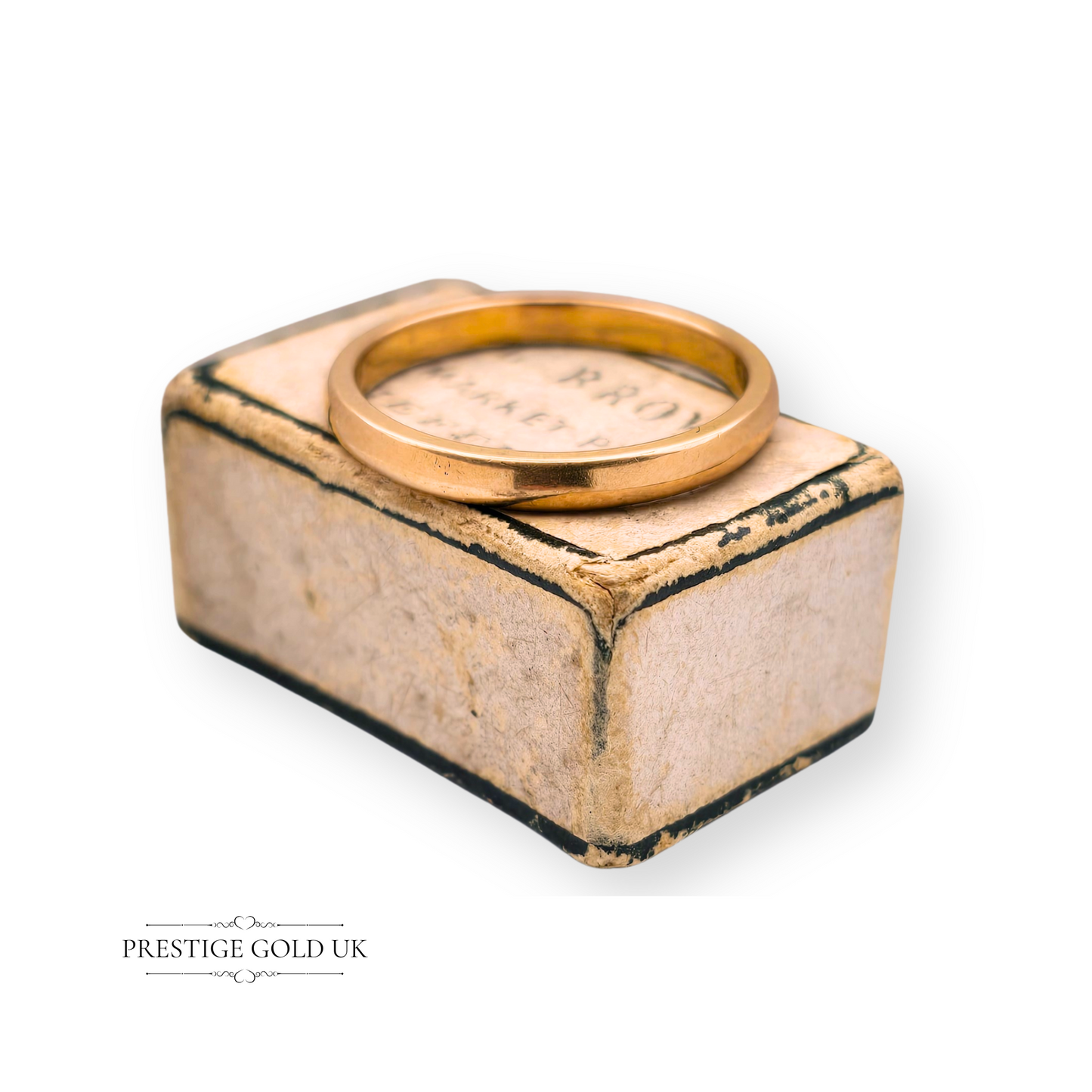 22ct Solid Yellow Gold Wedding Band, 1948, Size UK M 1/2 - US 6 1/2,