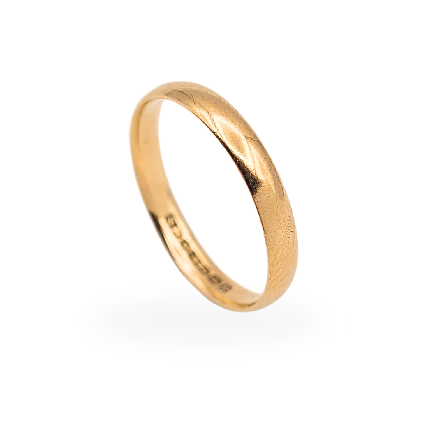 1930's 9ct Gold Wedding Band, Birmingham Hallmark, Size J 1/2 US 5 1/4