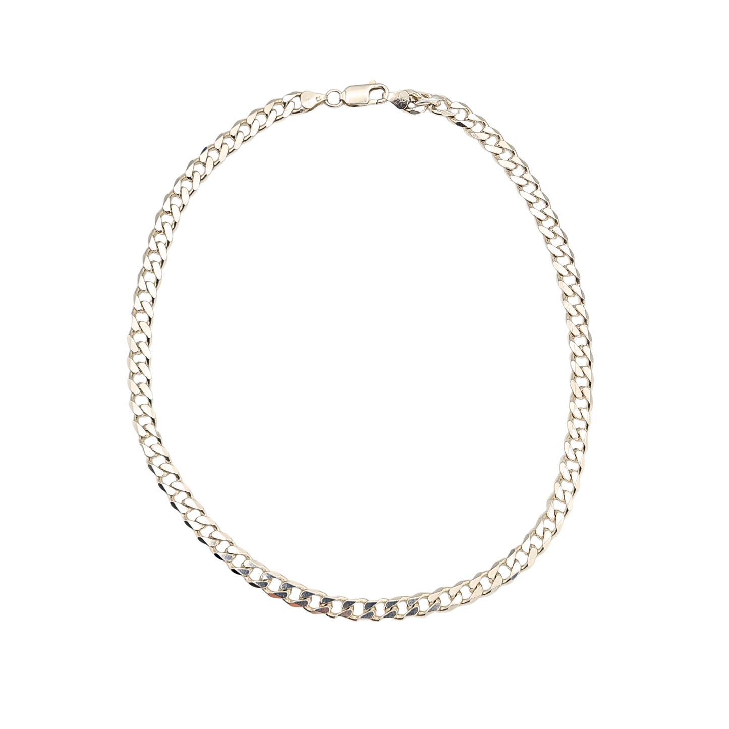 18" Silver Curb Chain Necklace,  Hallmarked 925, 0ver 40g