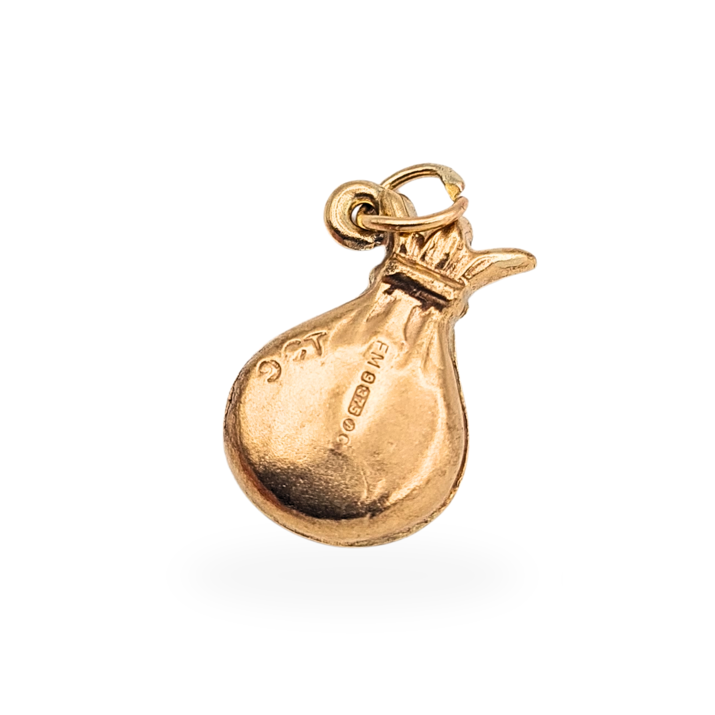 9ct Gold Vintage Money Bag Charm 1970 £100 Puffy Pendant
