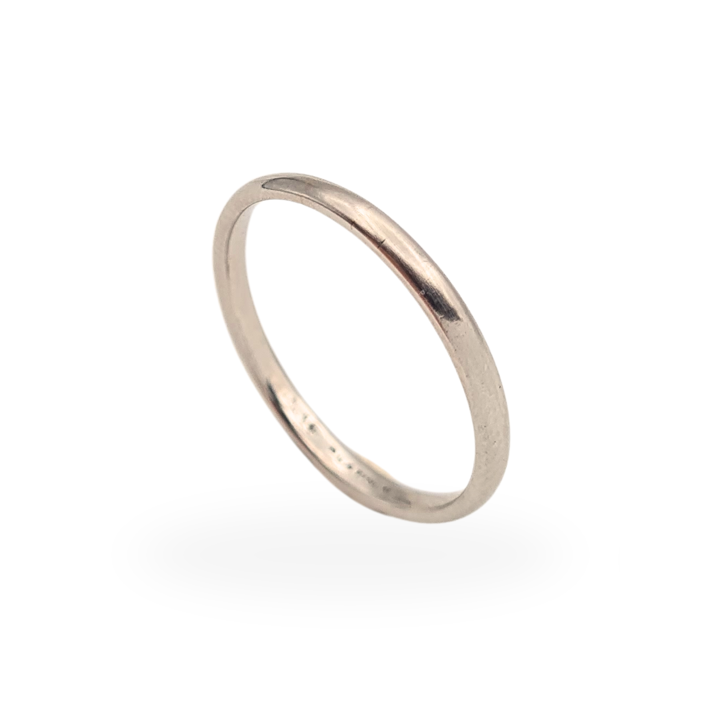Platinum 2mm Wedding Band Ring UK P US 7.75 Polished Platinum Band