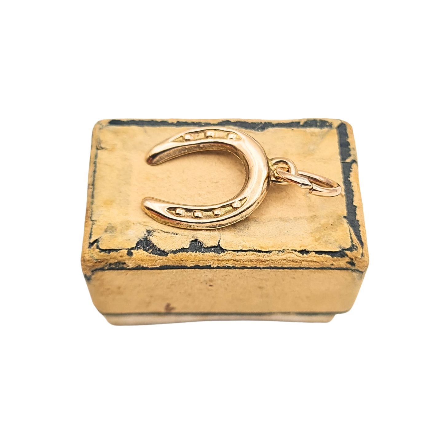 Small 9ct Gold Horseshoe Charm Pendant Small Hollow Lucky Charm