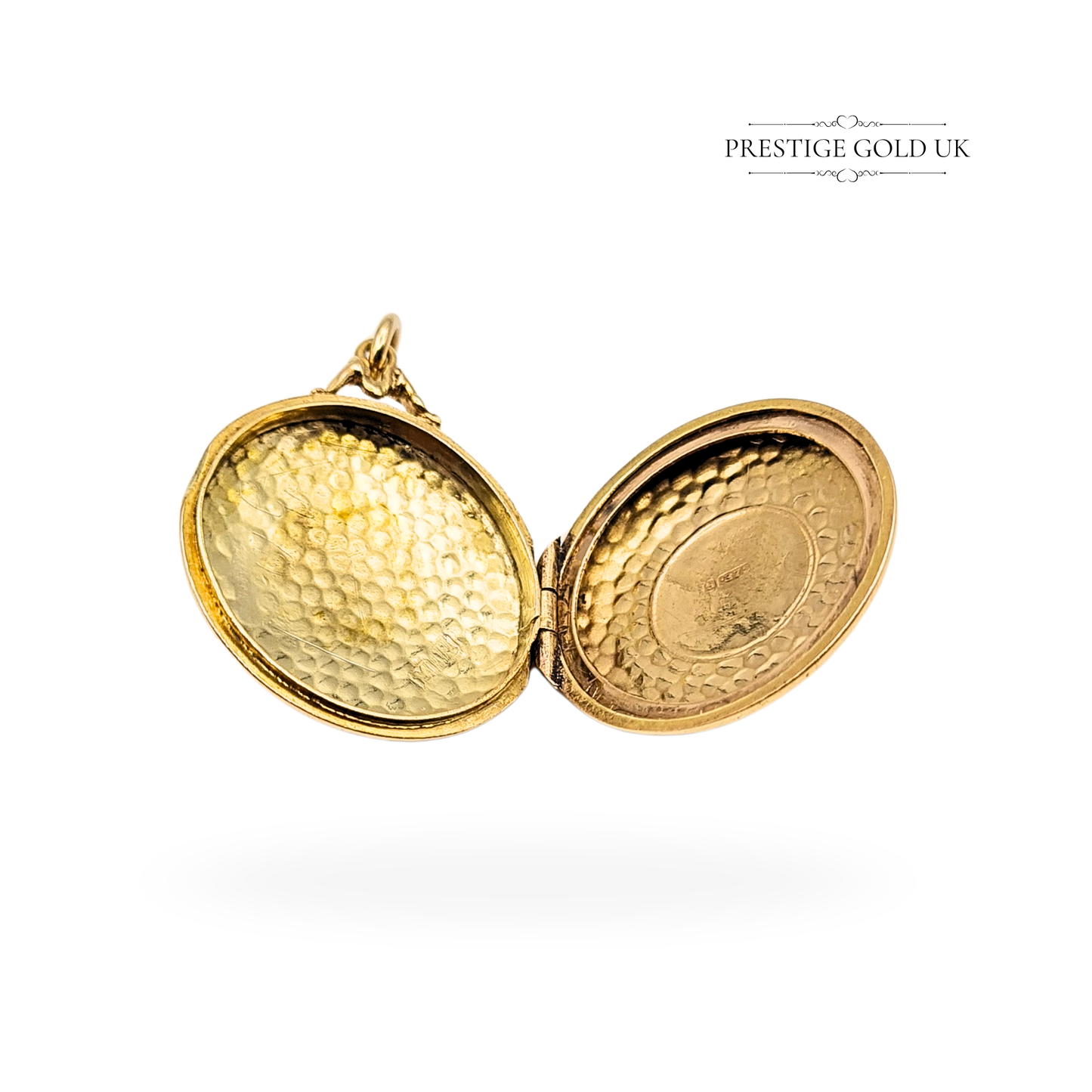 Antique 9ct Gold Hammered Locket, Birmingham 1928, 2.85g