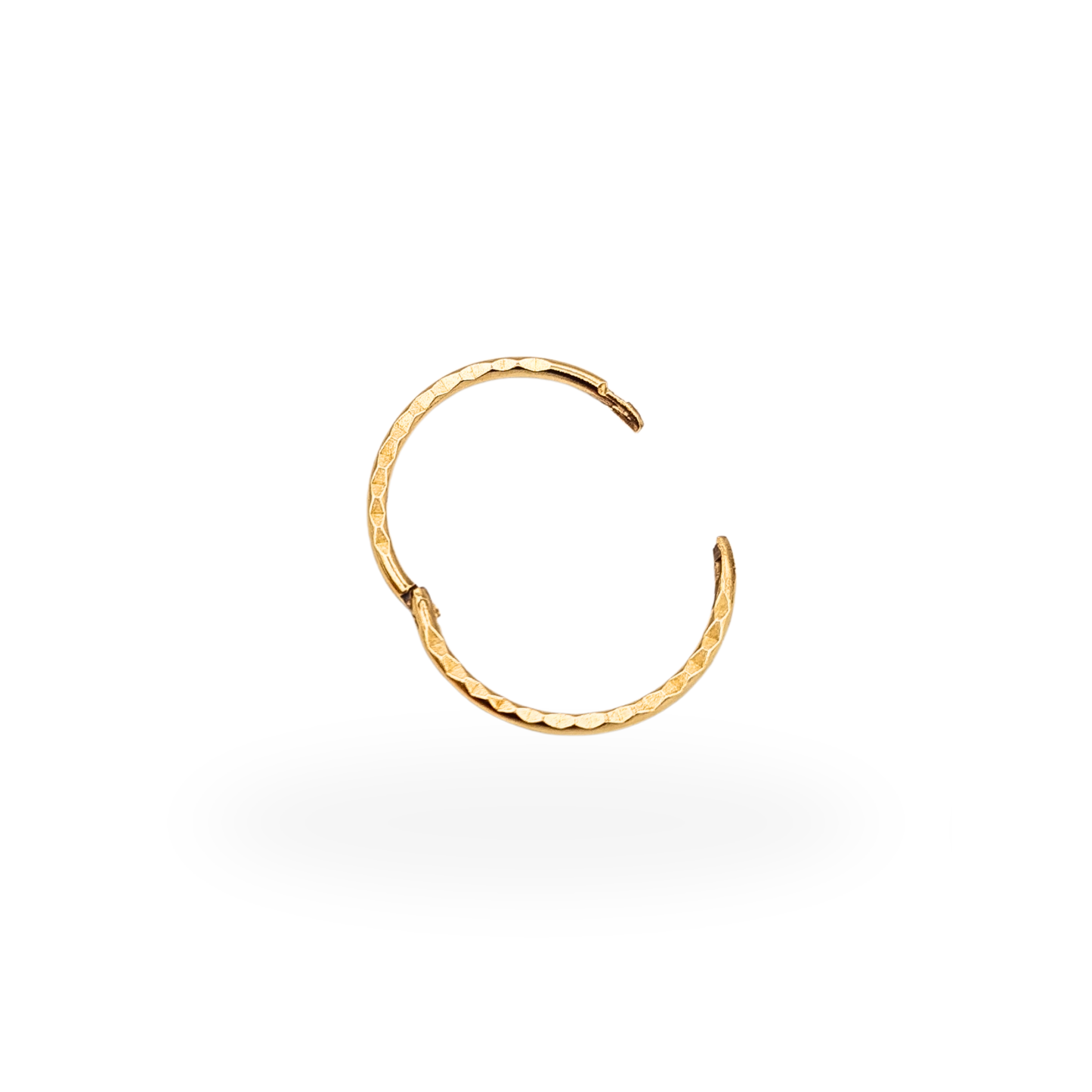 9ct Gold Tiny Hinged Hoop Earrings 13mm