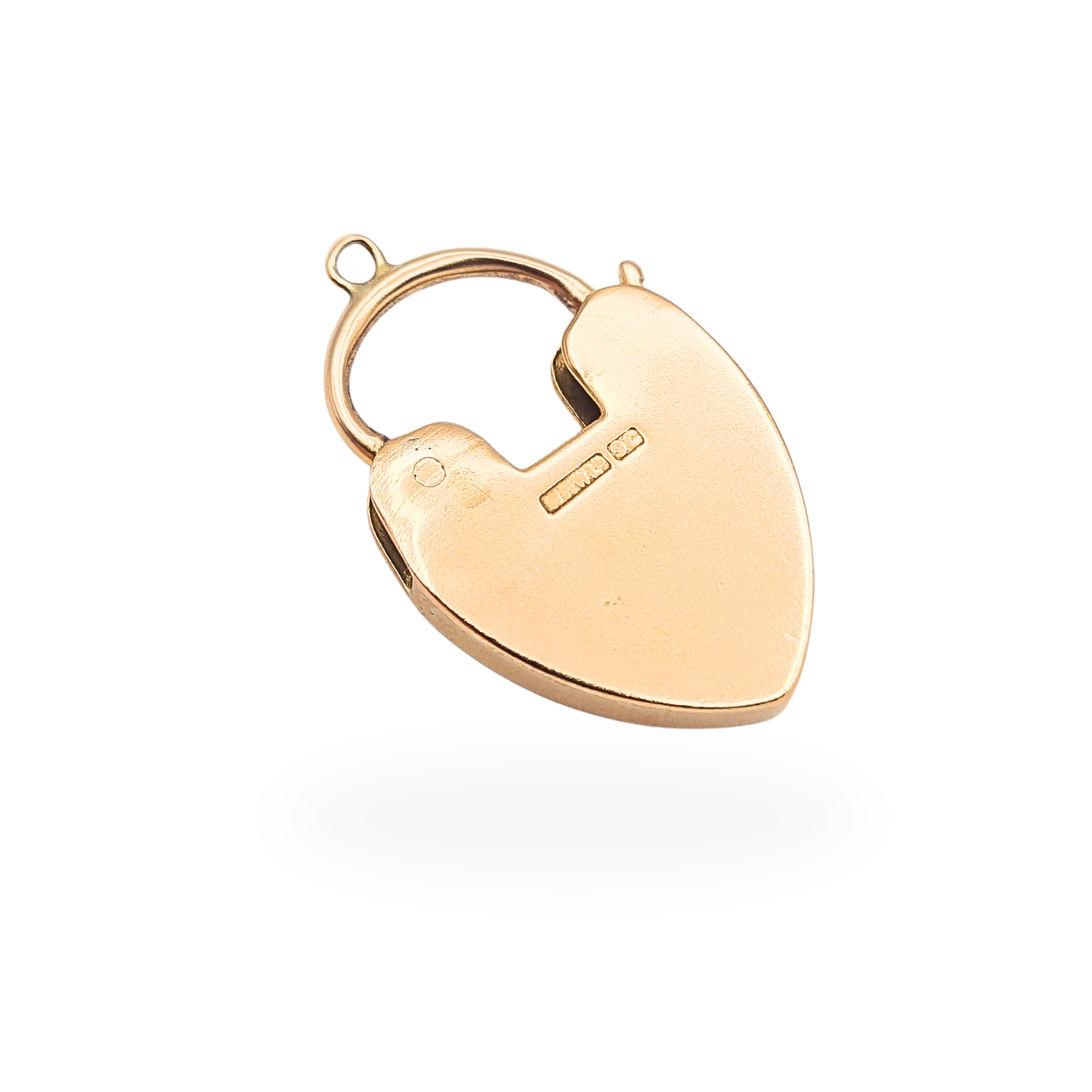 Huge 9ct Rose Gold Large Antique Heart Padlock Clasp Engraved Floral Design