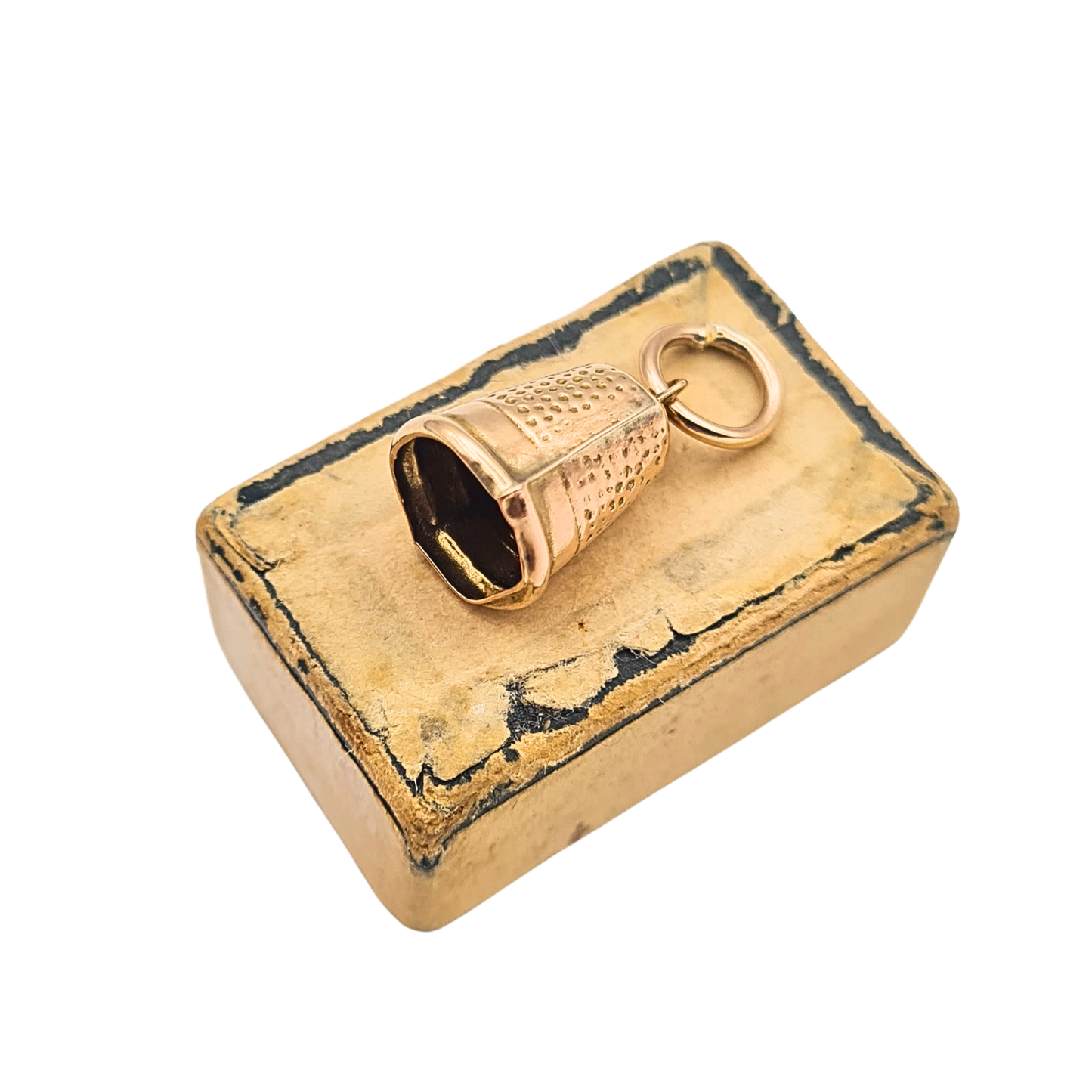 9ct Gold Tiny Thimble Charm Sewing Pendant