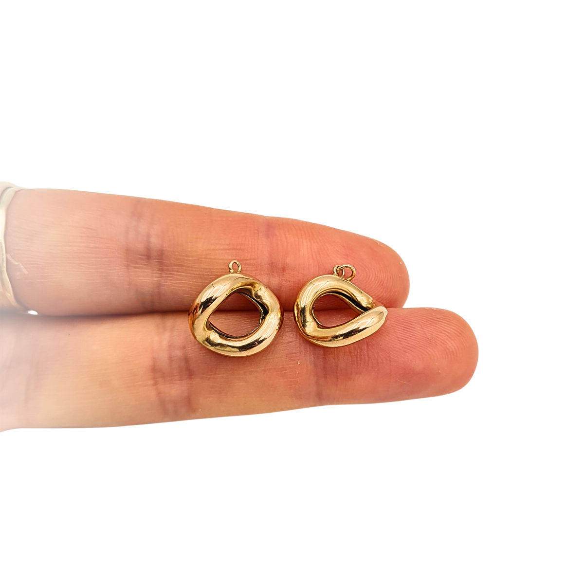 Large Antique 15ct Gold Bracelet End Links Pair, Jewellery Repair Findings
