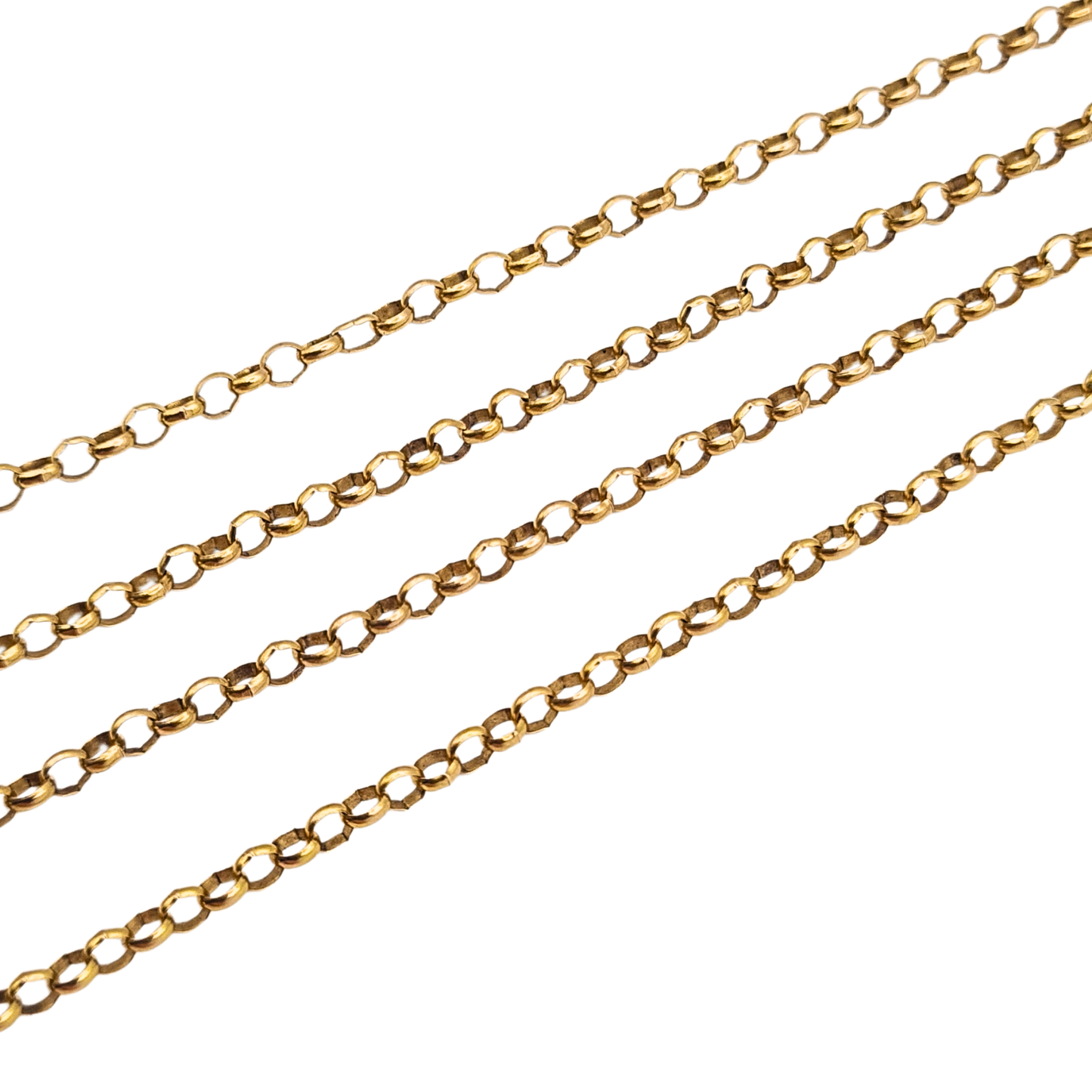24.5” Gold Rolo Chain Necklace Hallmarked 9ct Fine Link Chain