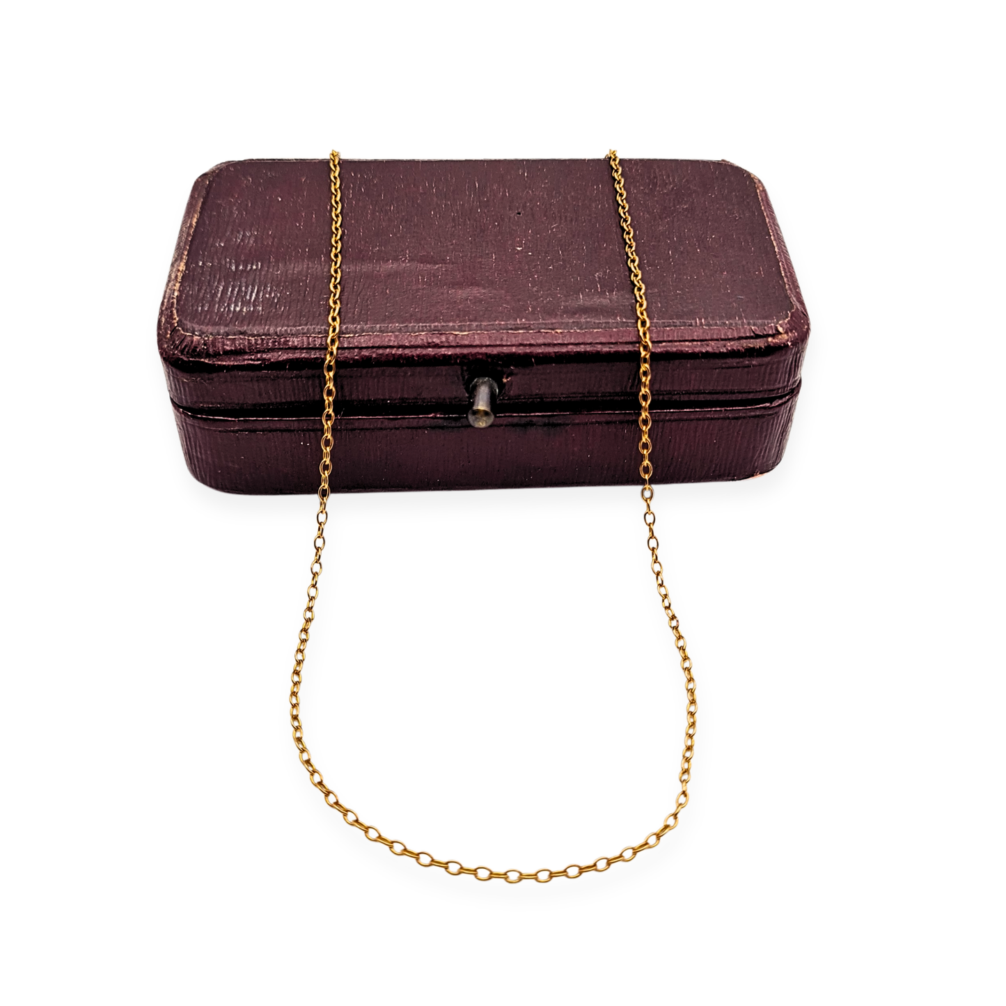 9ct Rose Gold Rolo Chain, 18.5", Dainty Necklace