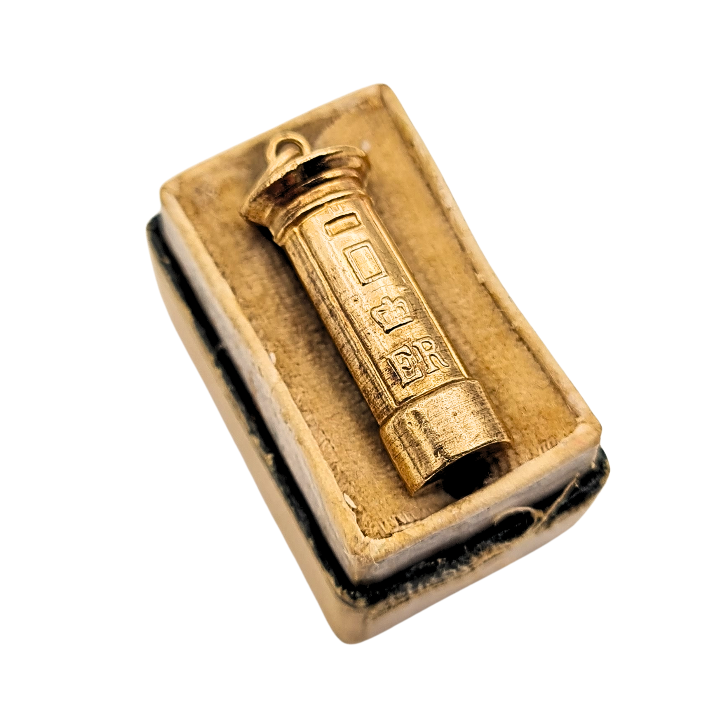 9ct Gold Post Box Charm 1.05g London 1980 Hallmarked