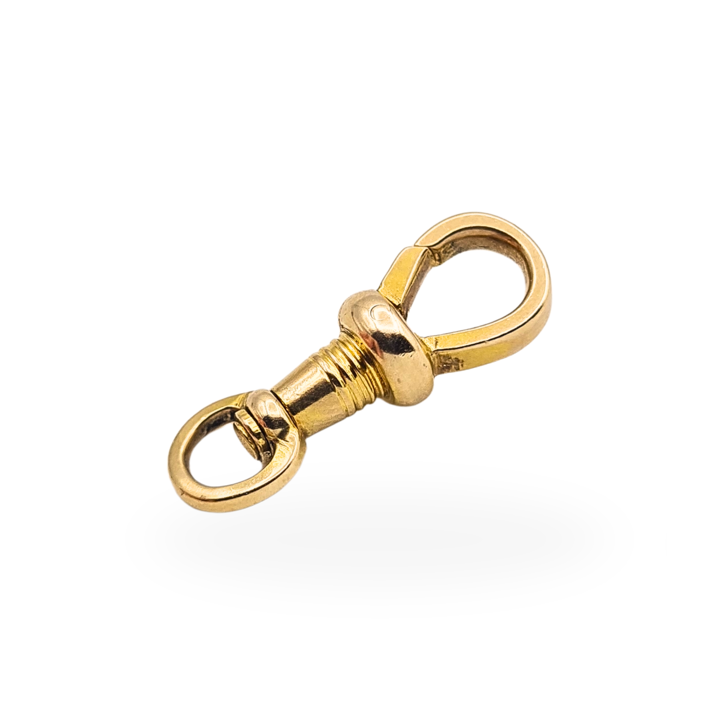 Unique 9ct Yellow Gold Solid Albert Chain Dog Clip Fixed  Watch Chain Clasp