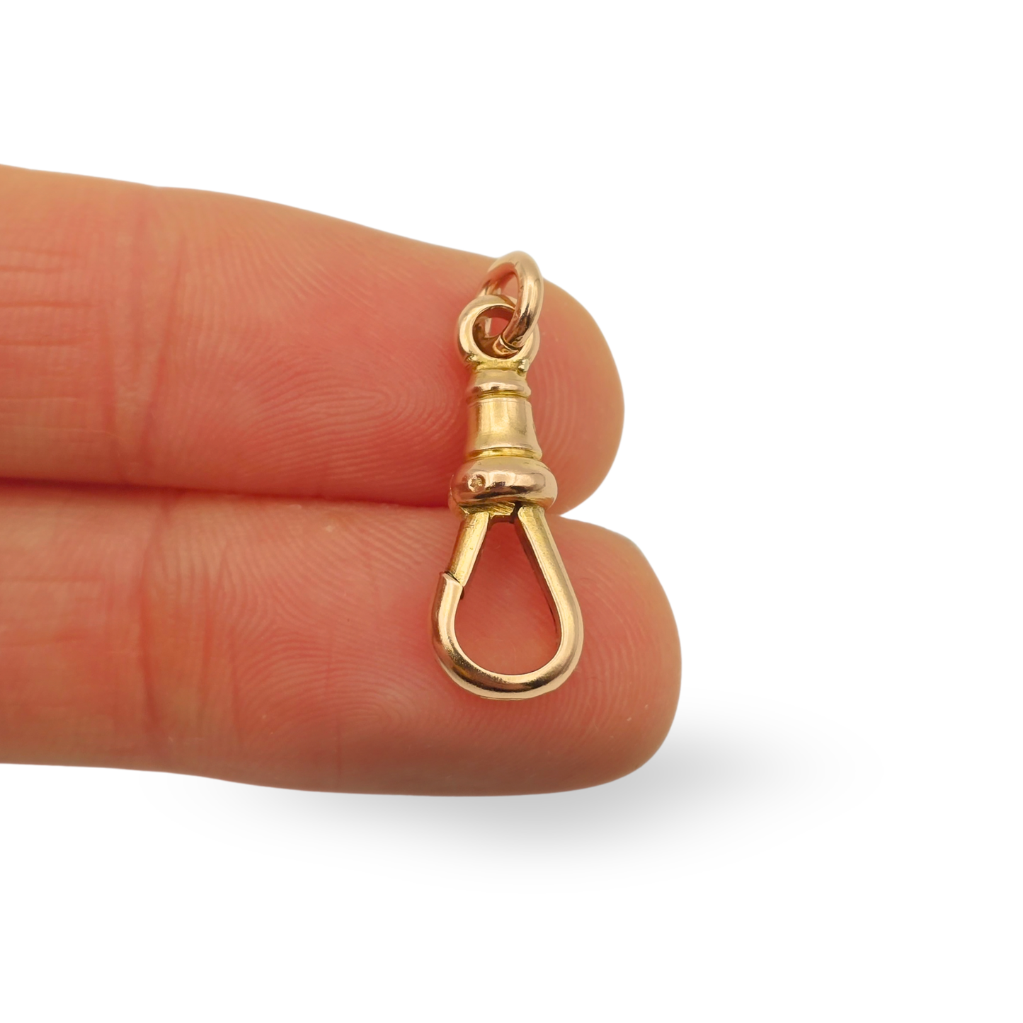Antique 9ct Rose Gold Dog Clip Clasp, HB&S Birmingham, 26mm, 6mm Jump Ring