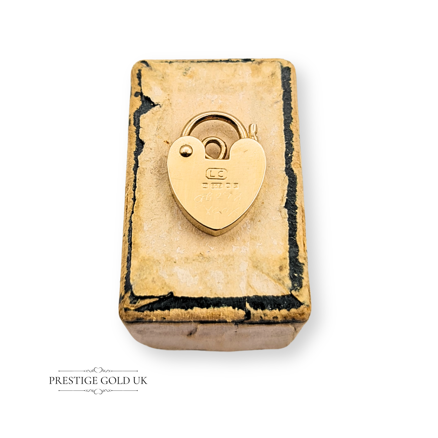 Clearance Item 9ct Gold Tiny Heart Padlock, Opens & Closes Securely
