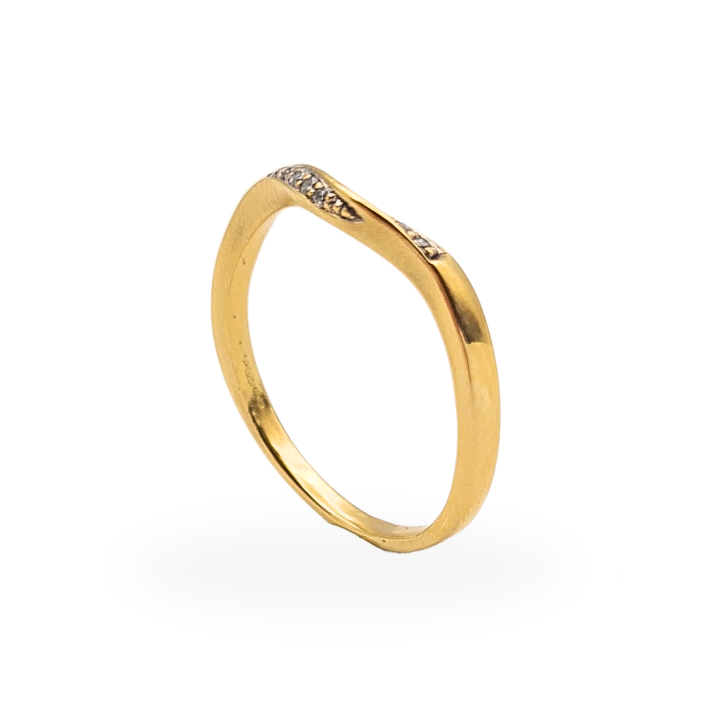 Quality 18ct Gold Diamond Twist Eternity Ring Band UK Q US 8.25