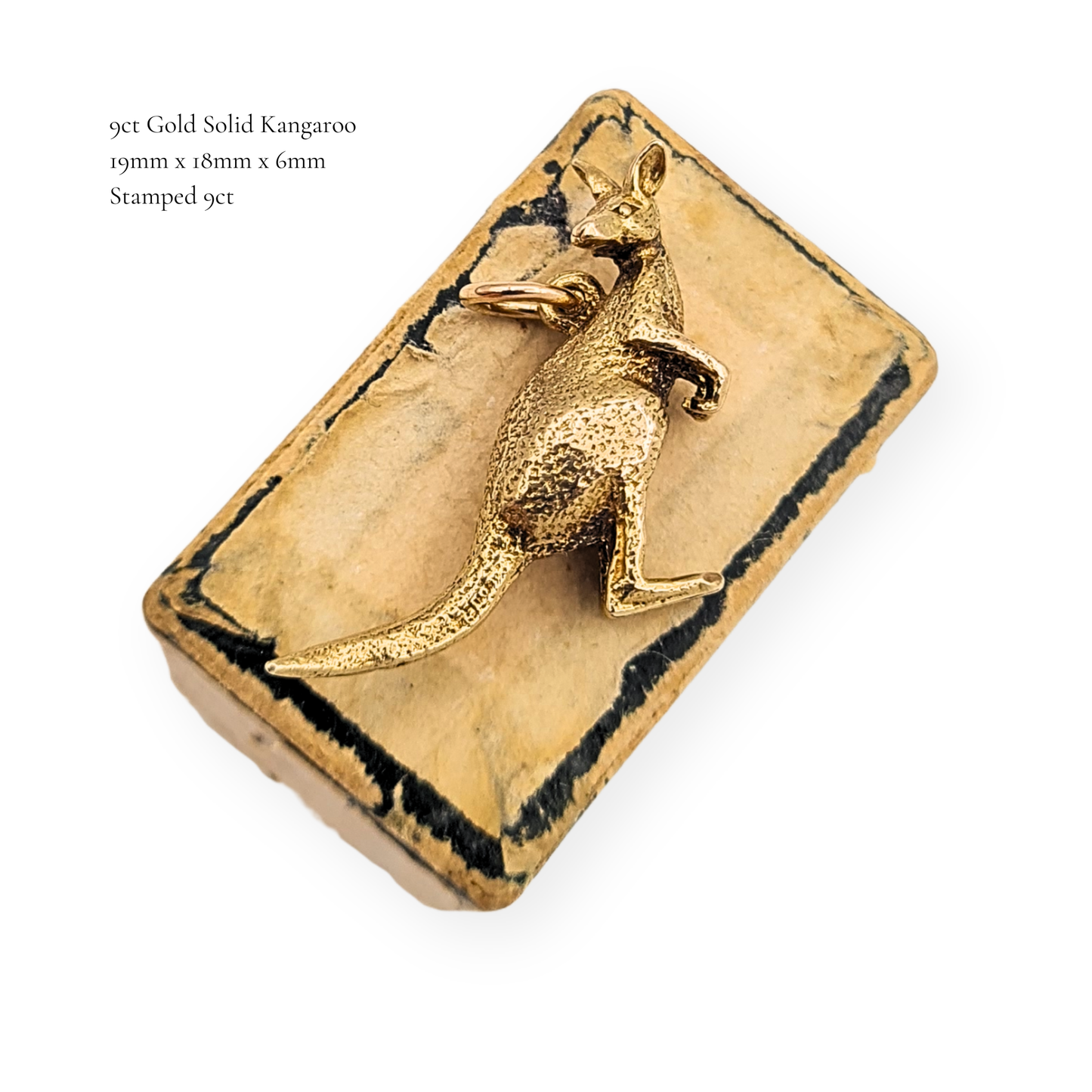 9ct Solid Gold Kangaroo Charm for Necklace