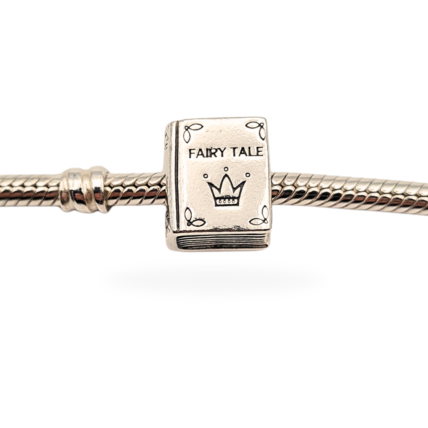 Pandora Silver Fairy Tale Book Charm, Retired, 925 ALE