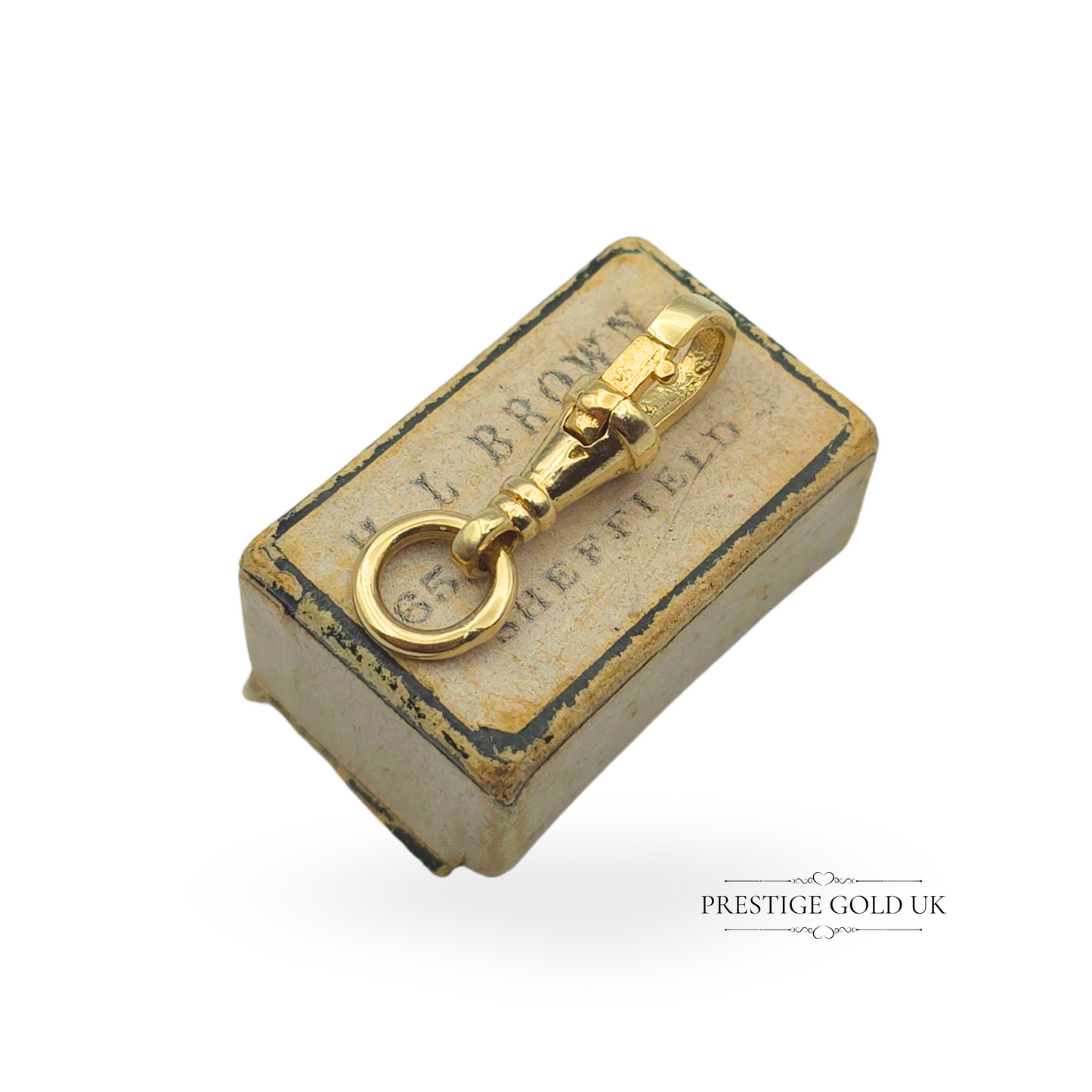 9ct Gold Dog Clip, Fully Hallmarked Birmingham, 25mm Long
