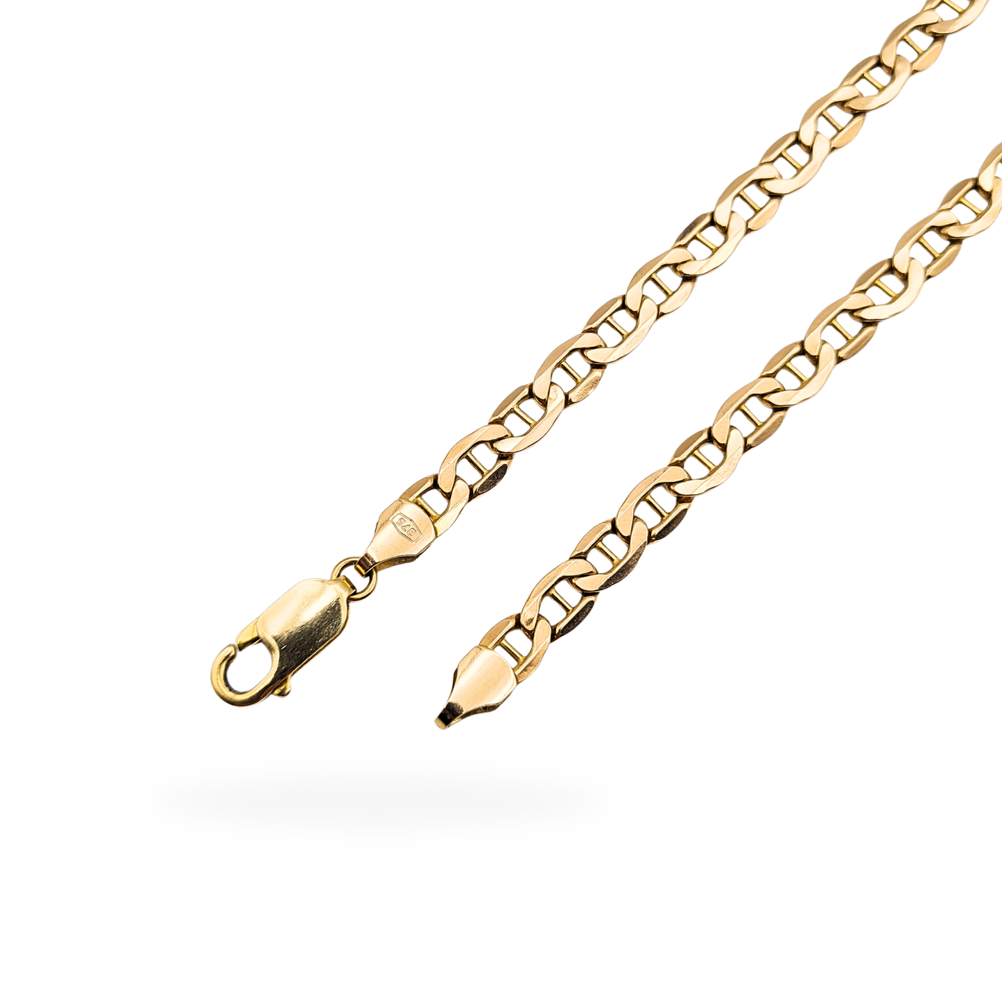 21" Long Large 9ct Gold Anchor Chain Necklace,  Lobster Clasp