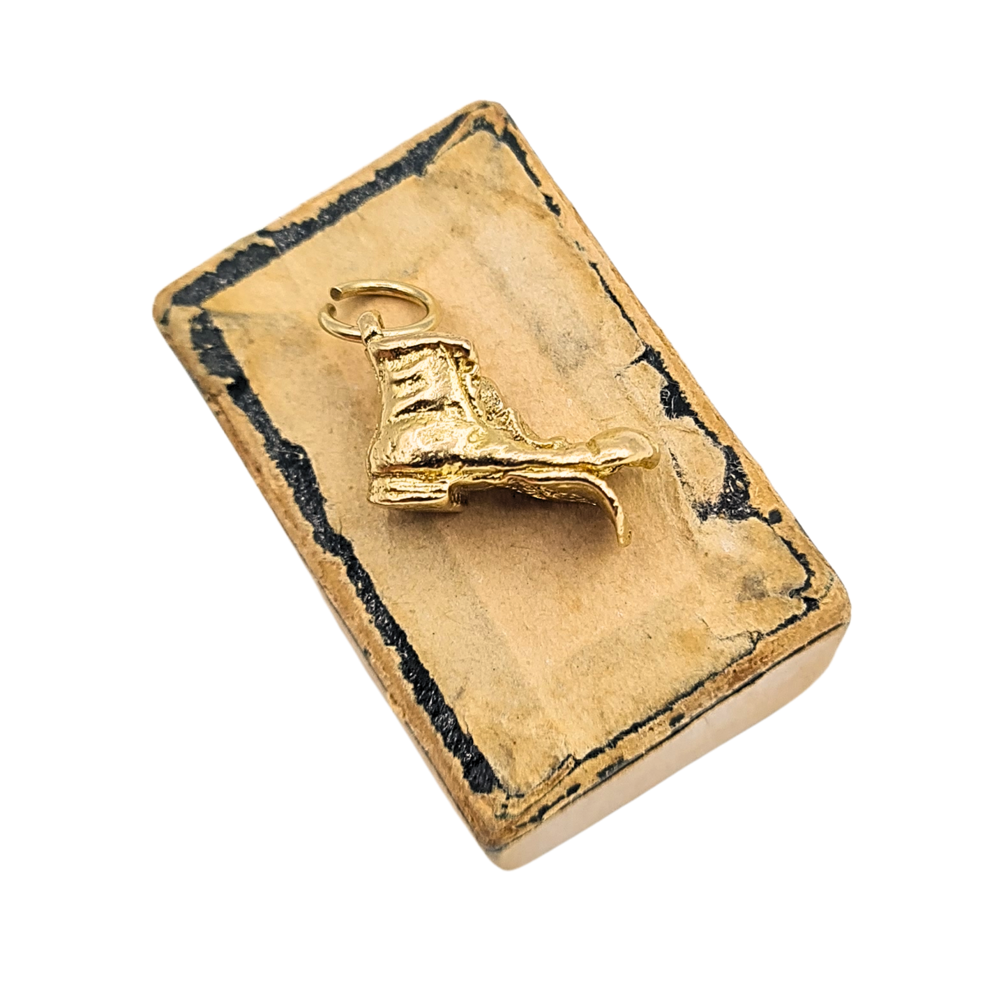 Solid 9ct Gold Walking Boot Charm Fully Hallmarked, Small Gold Shoe Pendant